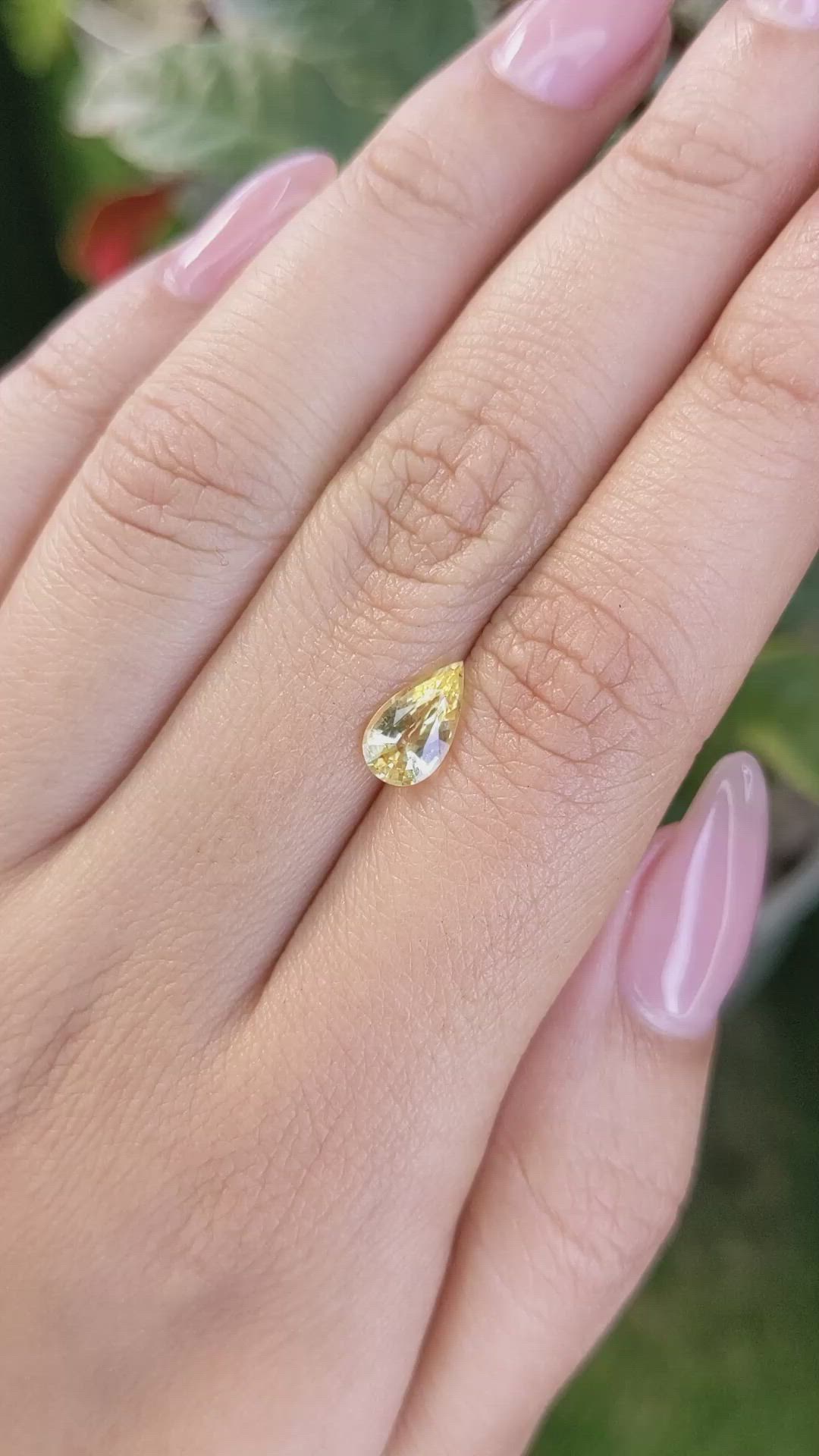 1.27 Ct. Yellow Sapphire from Ceylon (Sri Lanka) Size Video