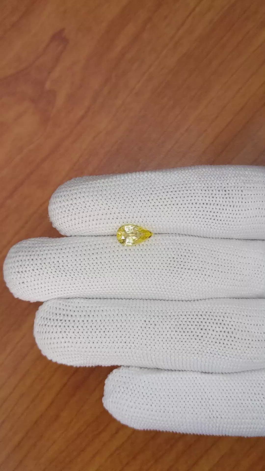 1.27 Ct. Yellow Sapphire from Ceylon (Sri Lanka) Size Video