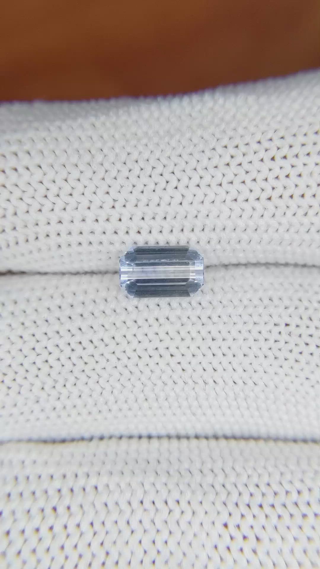1.22 Ct. Blue Sapphire from Ceylon (Sri Lanka) Size Video