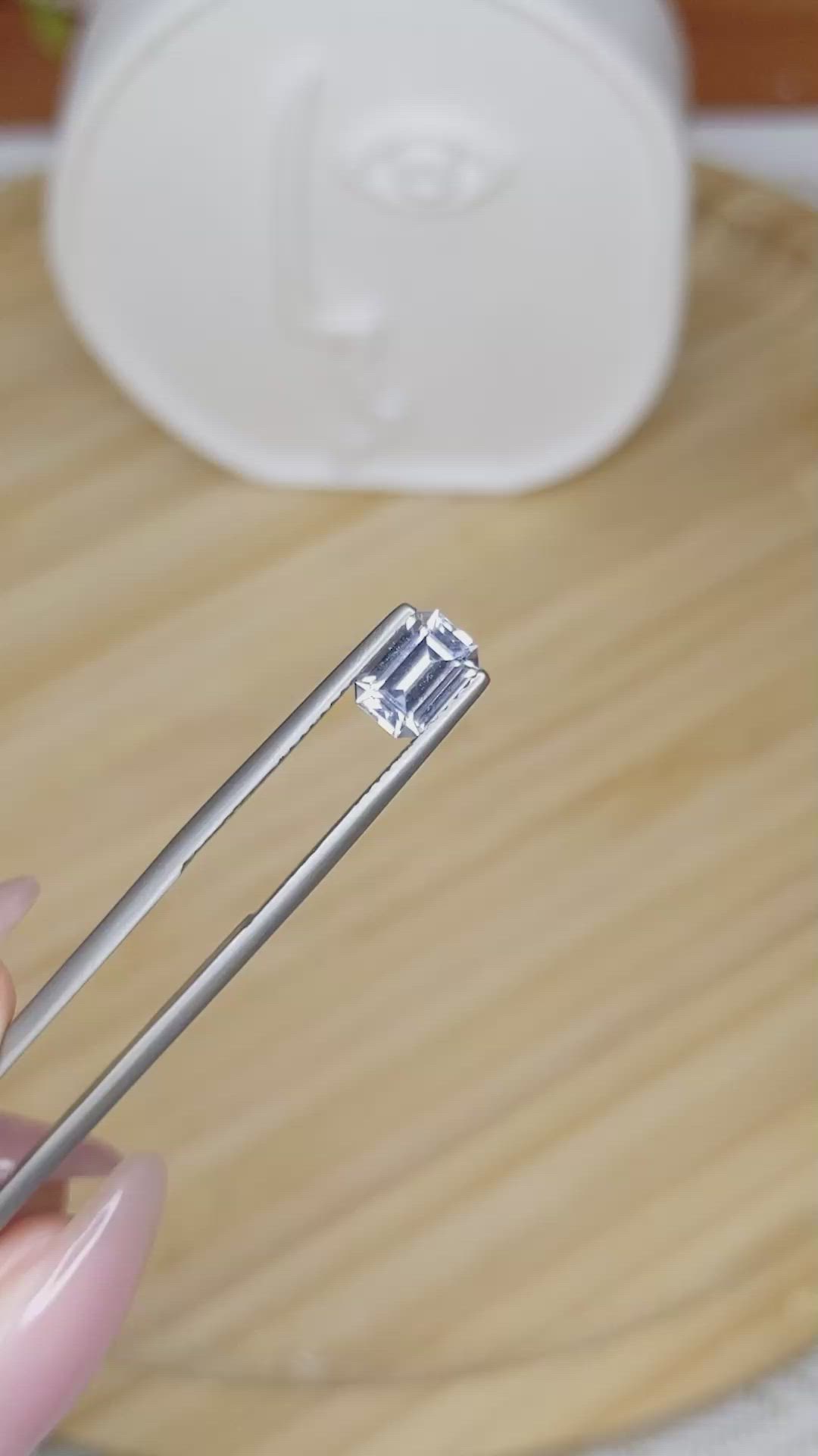 1.09 Ct. Greyish Blue Sapphire from Ceylon (Sri Lanka) Size Video