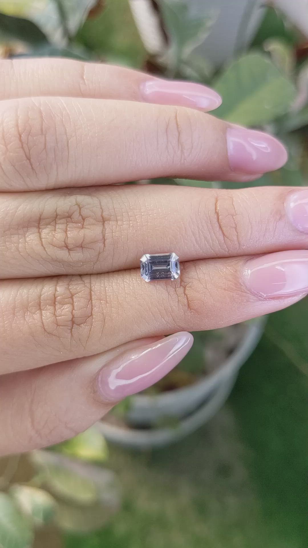 1.09 Ct. Greyish Blue Sapphire from Ceylon (Sri Lanka) Size Video