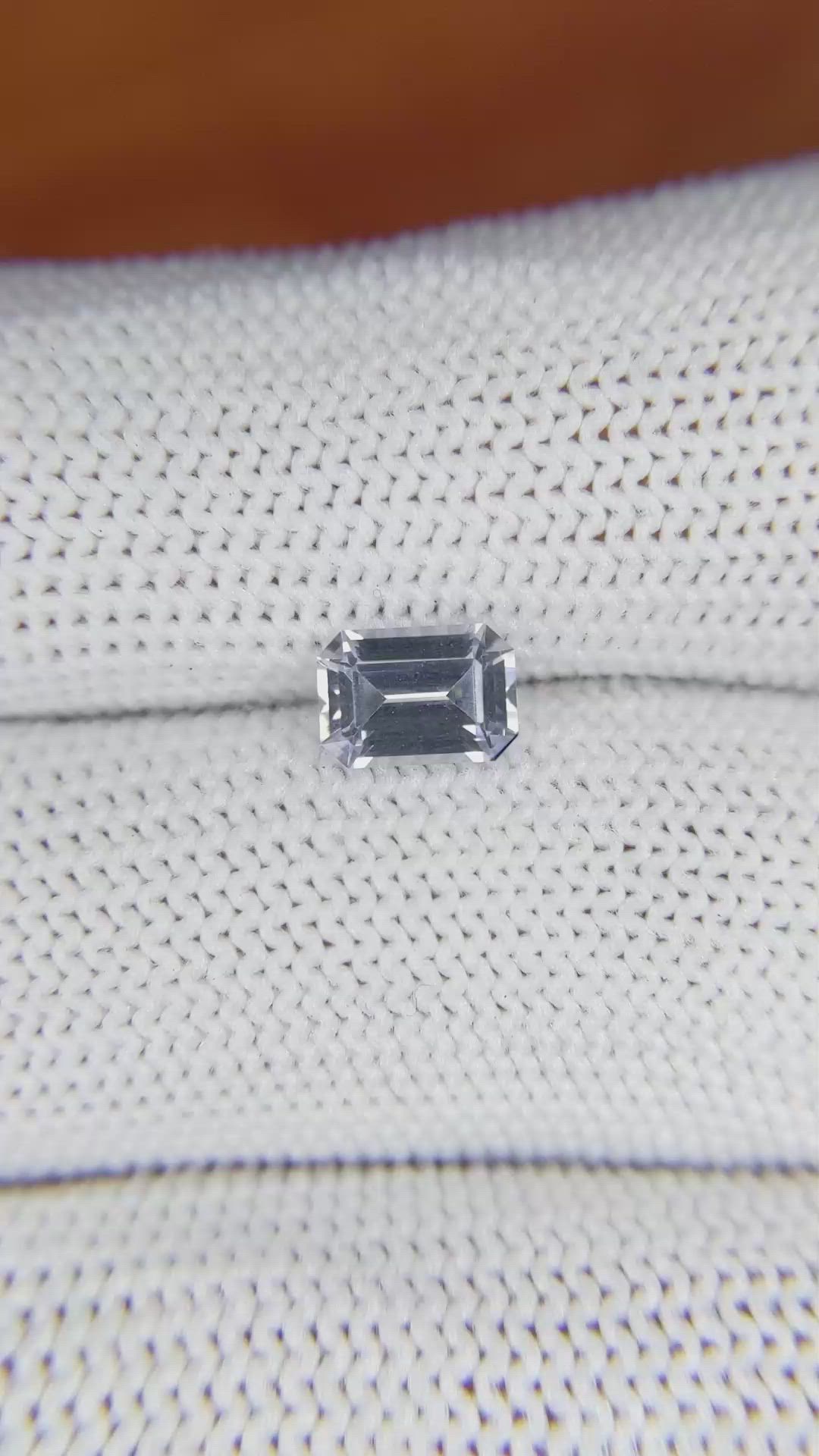 1.09 Ct. Greyish Blue Sapphire from Ceylon (Sri Lanka) Size Video