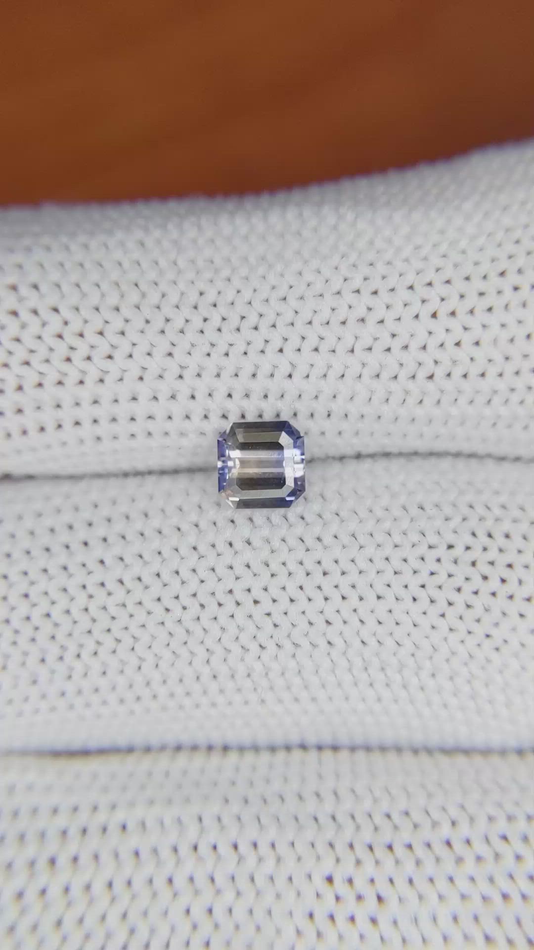 0.68 Ct. Bi Color Sapphire from Ceylon (Sri Lanka) Size Video