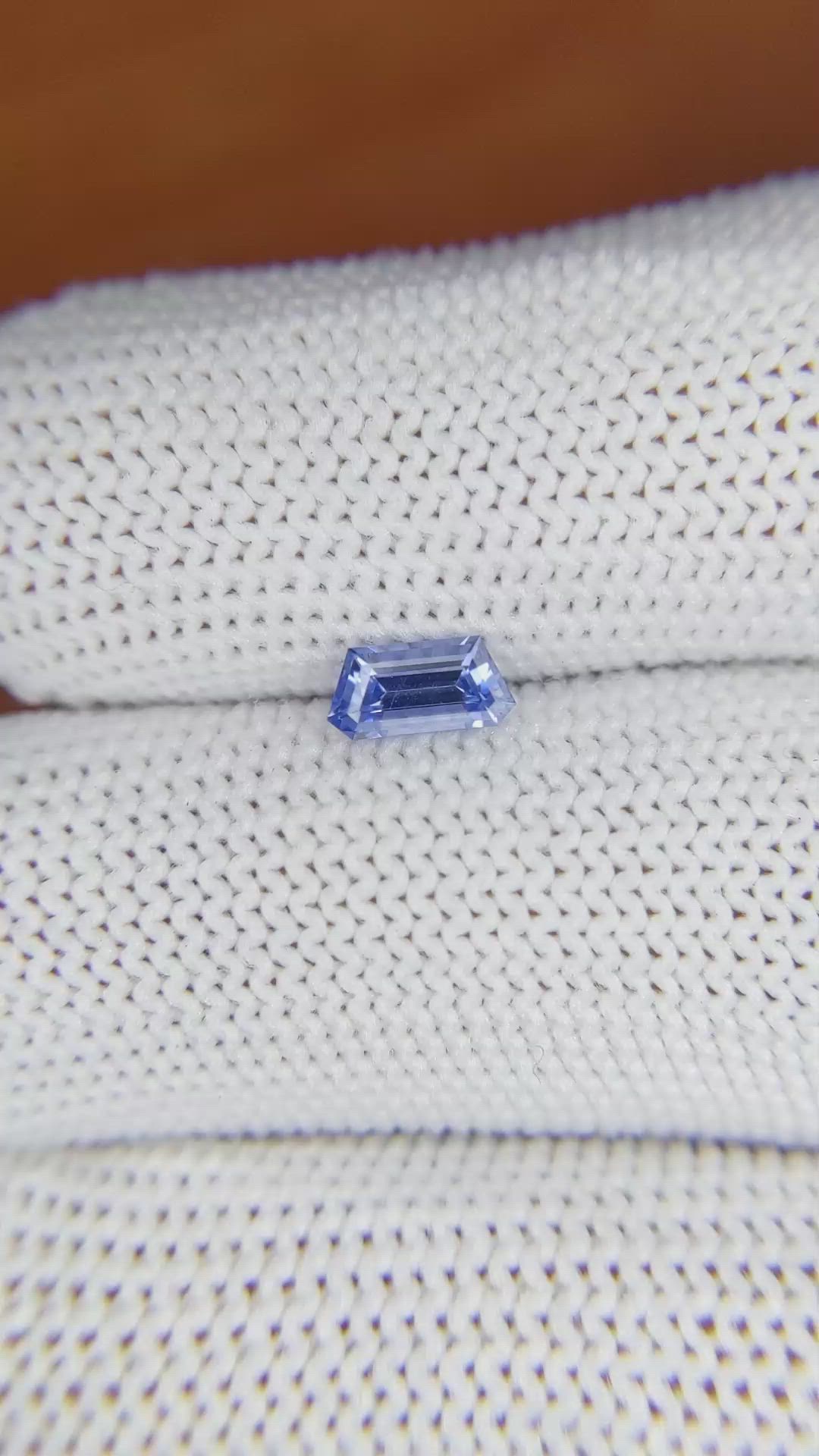 0.59 Ct. Blue Sapphire from Ceylon (Sri Lanka) Size Video