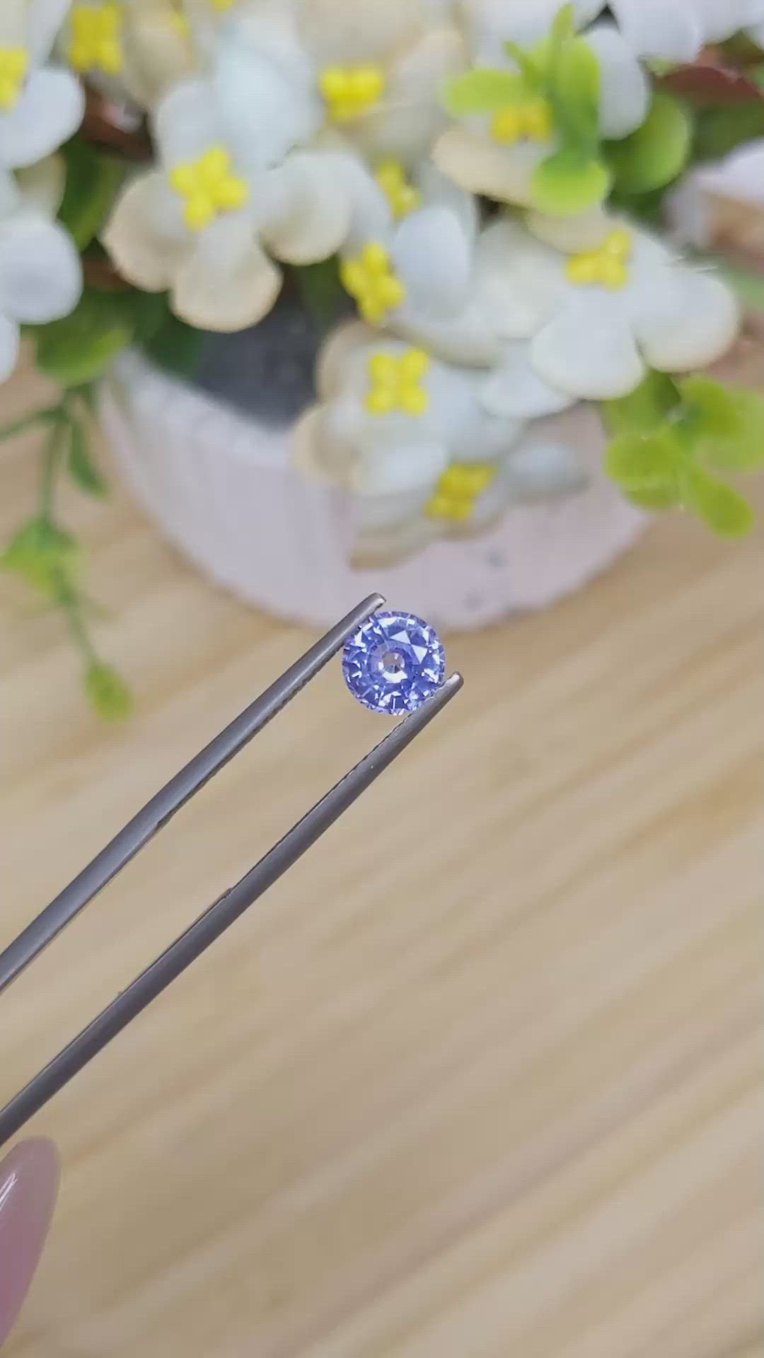 1.29 Ct. Blue Sapphire from Ceylon (Sri Lanka) Size Video