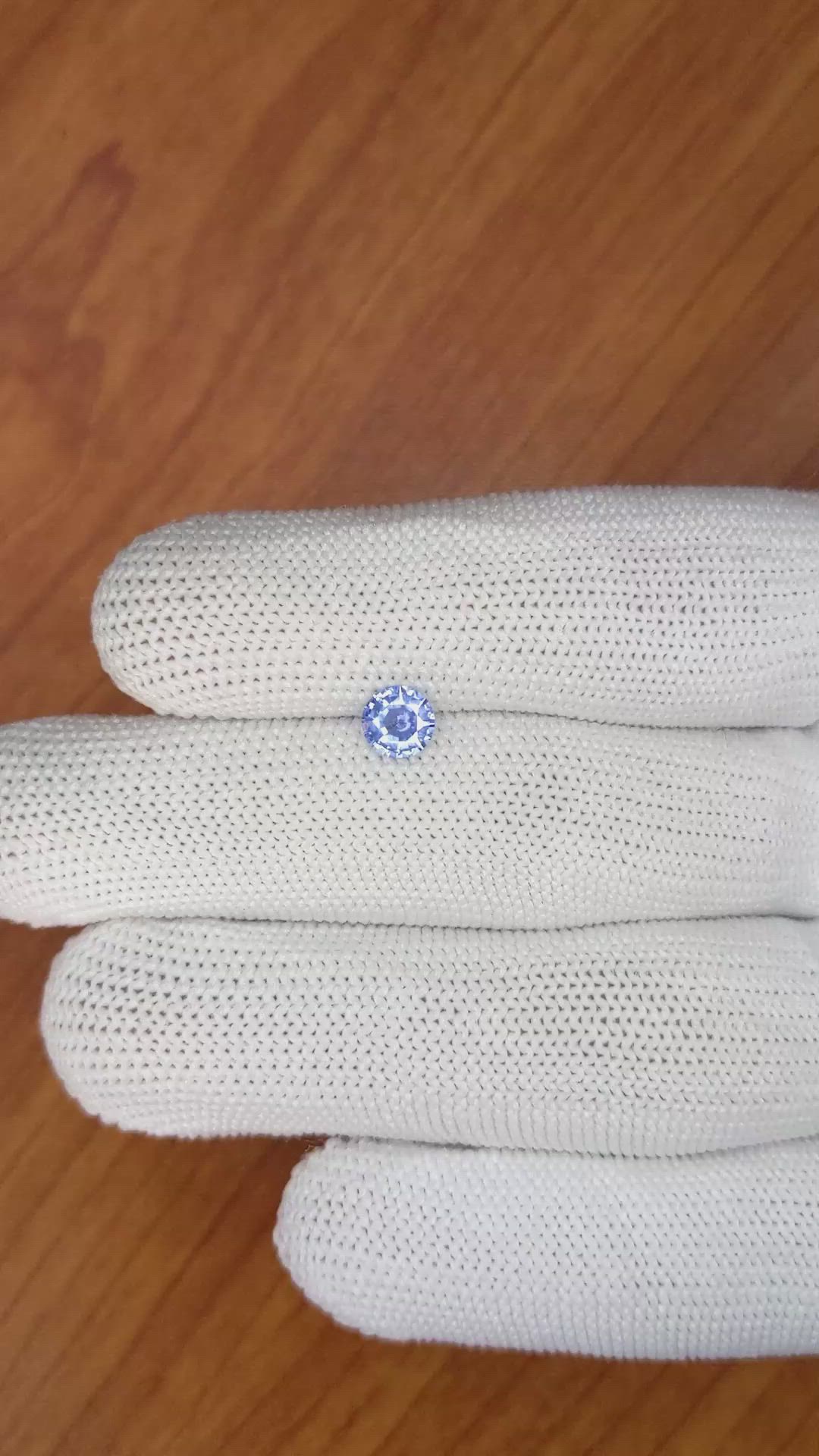 0.73 Ct. Blue Sapphire from Ceylon (Sri Lanka) Size Video