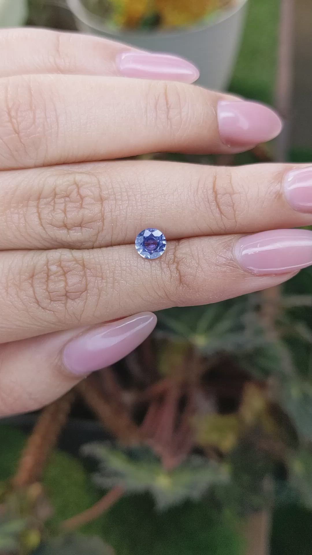 0.73 Ct. Blue Sapphire from Ceylon (Sri Lanka) Size Video