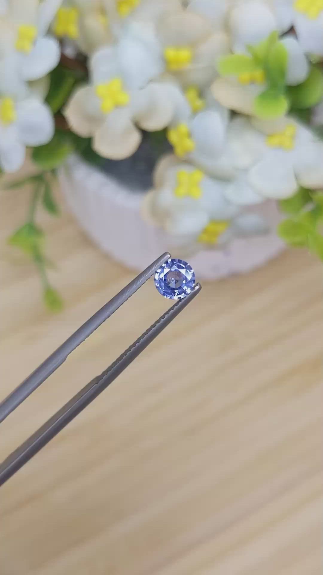 0.73 Ct. Blue Sapphire from Ceylon (Sri Lanka) Size Video
