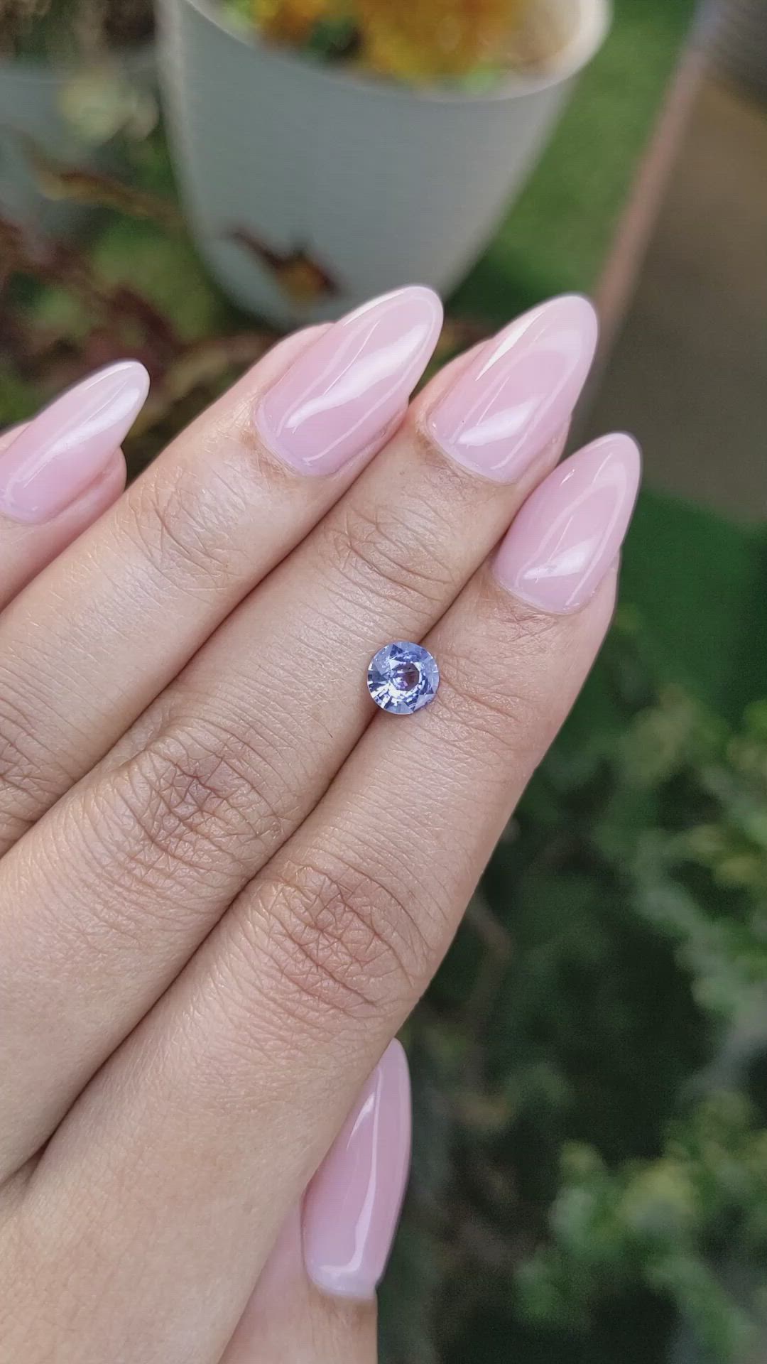 0.80 Ct. Blue Sapphire from Ceylon (Sri Lanka) Size Video