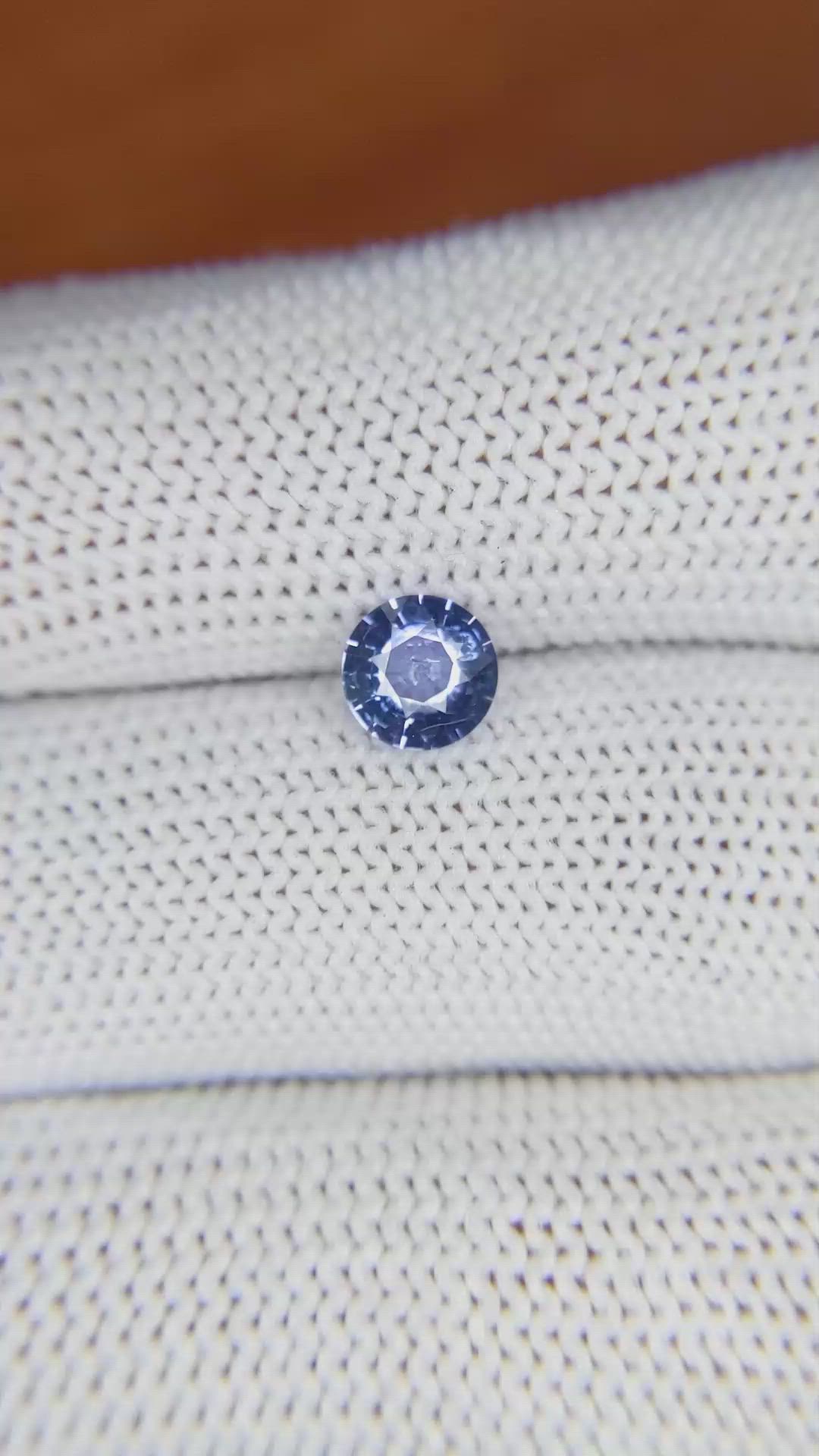 0.80 Ct. Blue Sapphire from Ceylon (Sri Lanka) Size Video