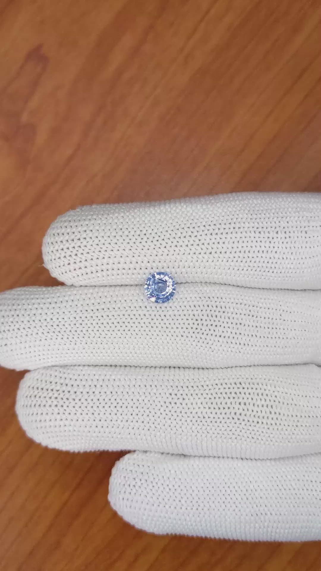 0.80 Ct. Blue Sapphire from Ceylon (Sri Lanka) Size Video