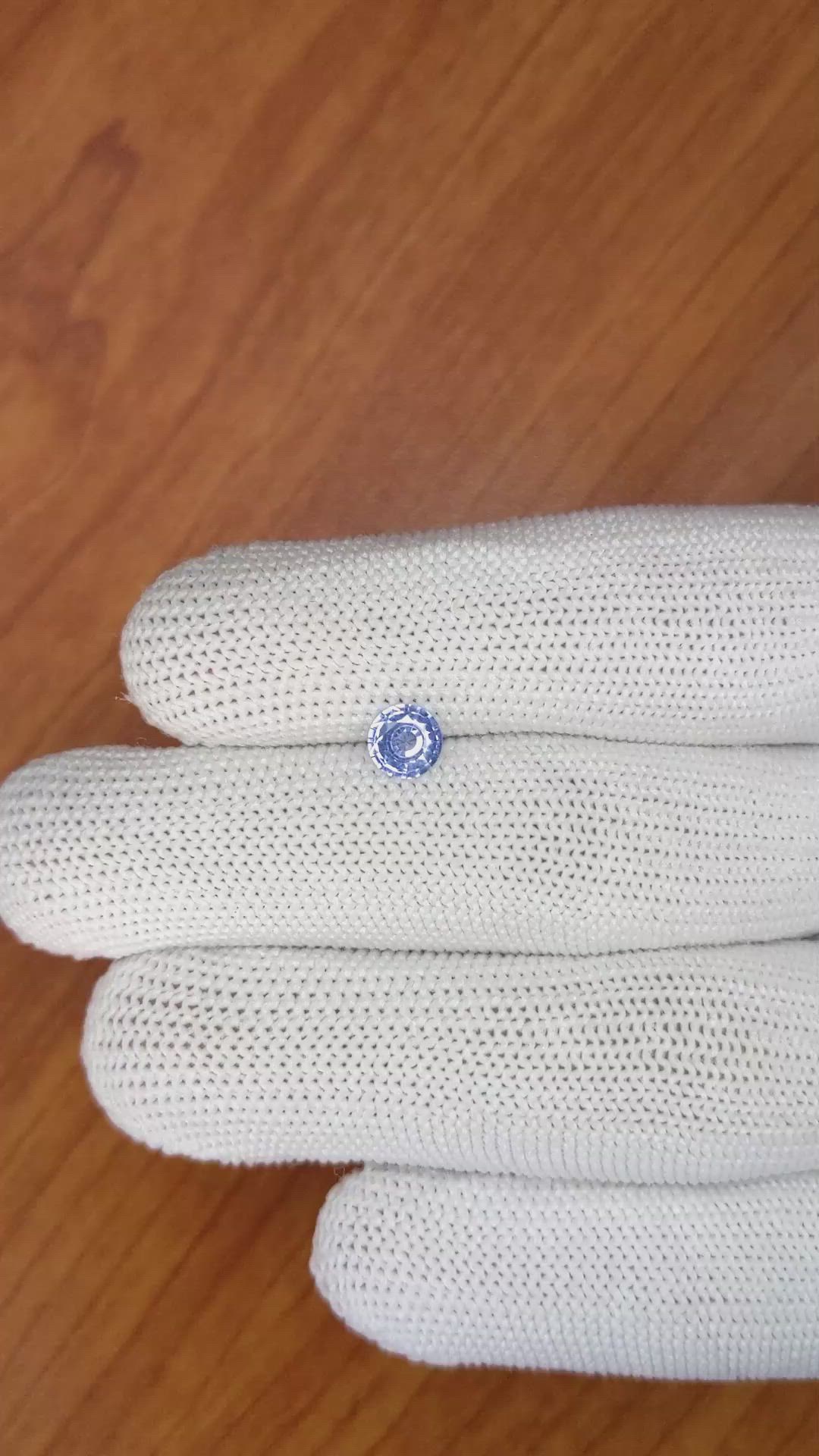 0.68 Ct. Blue Sapphire from Ceylon (Sri Lanka) Size Video