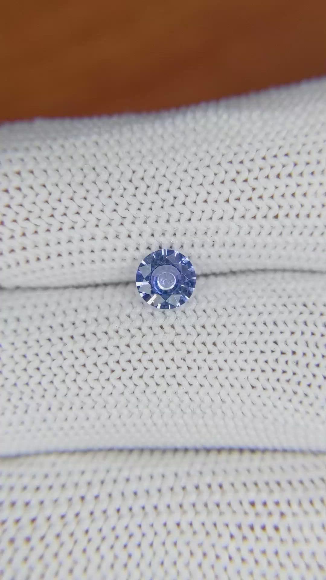 0.68 Ct. Blue Sapphire from Ceylon (Sri Lanka) Size Video