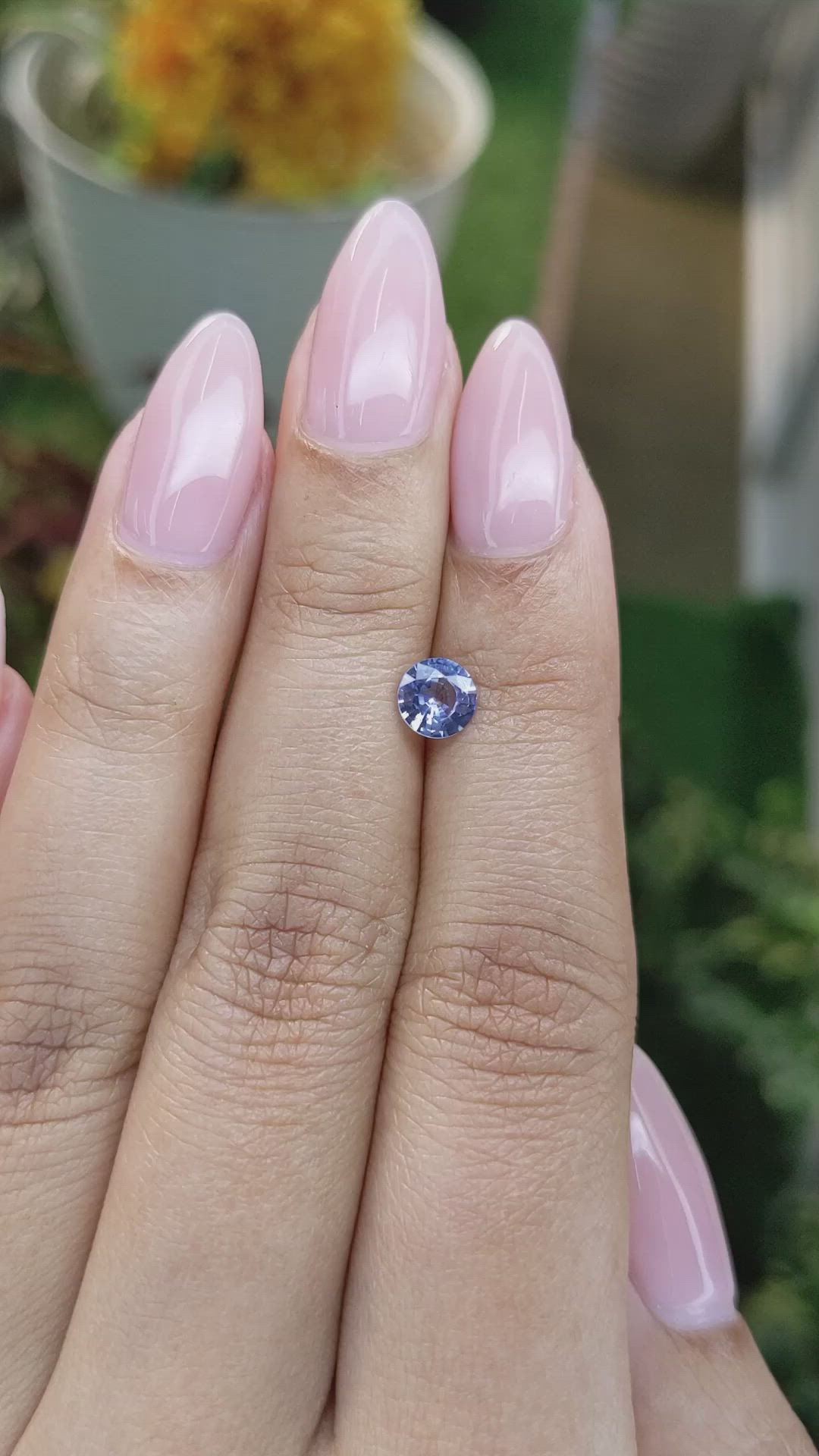 0.68 Ct. Blue Sapphire from Ceylon (Sri Lanka) Size Video