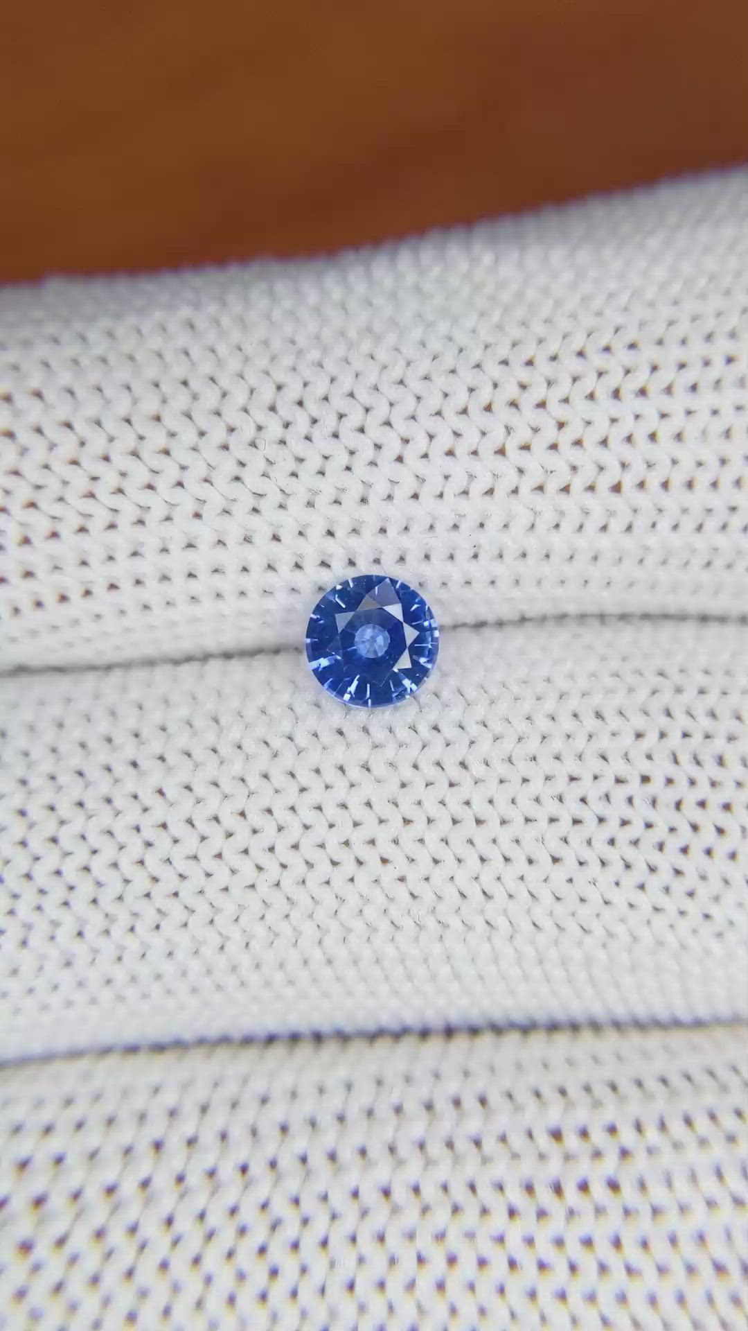 0.66 Ct. Blue Sapphire from Ceylon (Sri Lanka) Size Video