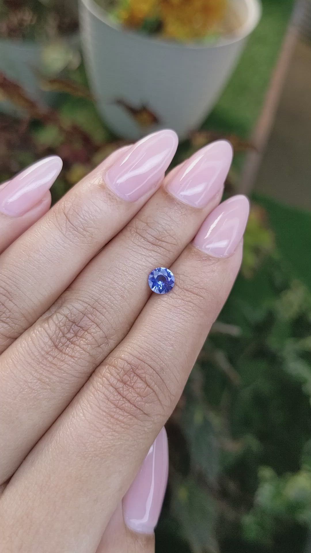 0.66 Ct. Blue Sapphire from Ceylon (Sri Lanka) Size Video