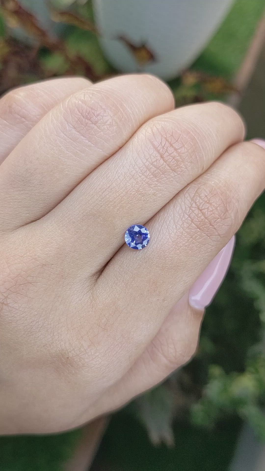 0.66 Ct. Blue Sapphire from Ceylon (Sri Lanka) Size Video