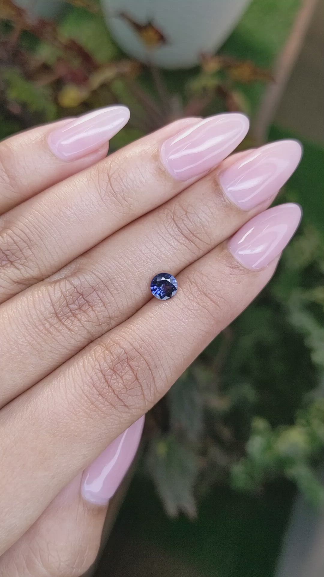 0.57 Ct. Blue Sapphire from Ceylon (Sri Lanka) Size Video
