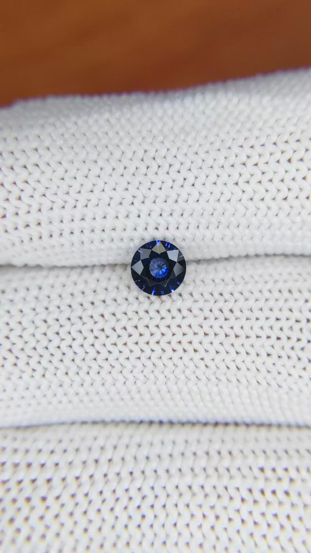 0.57 Ct. Blue Sapphire from Ceylon (Sri Lanka) Size Video