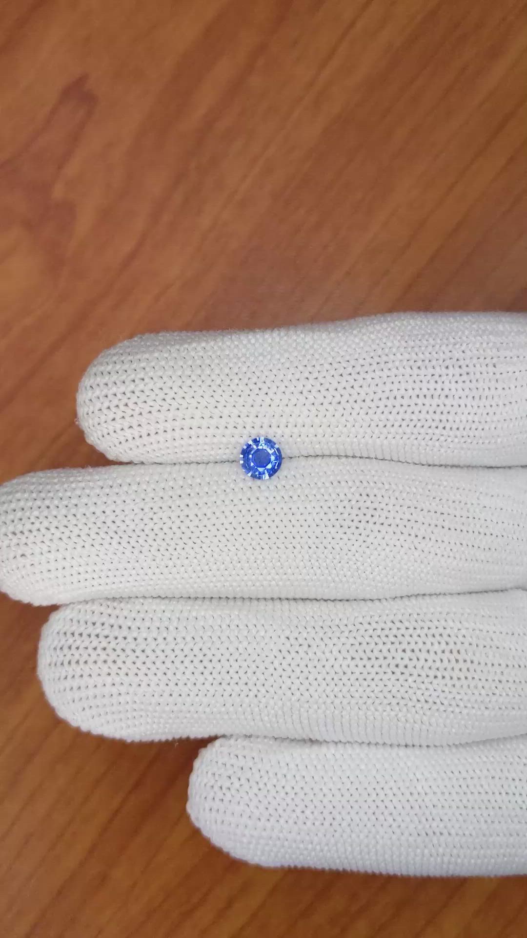 0.44 Ct. Blue Sapphire from Ceylon (Sri Lanka) Size Video