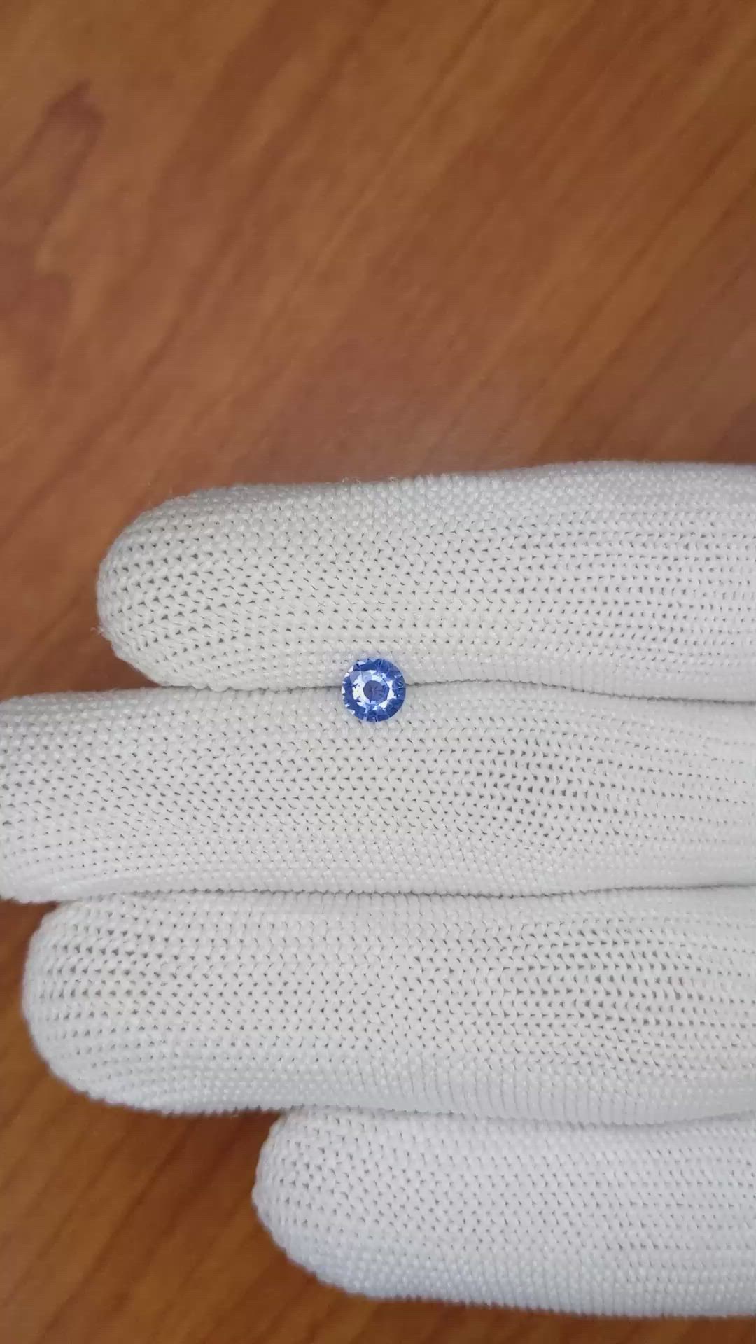 0.40 Ct. Blue Sapphire from Ceylon (Sri Lanka) Size Video