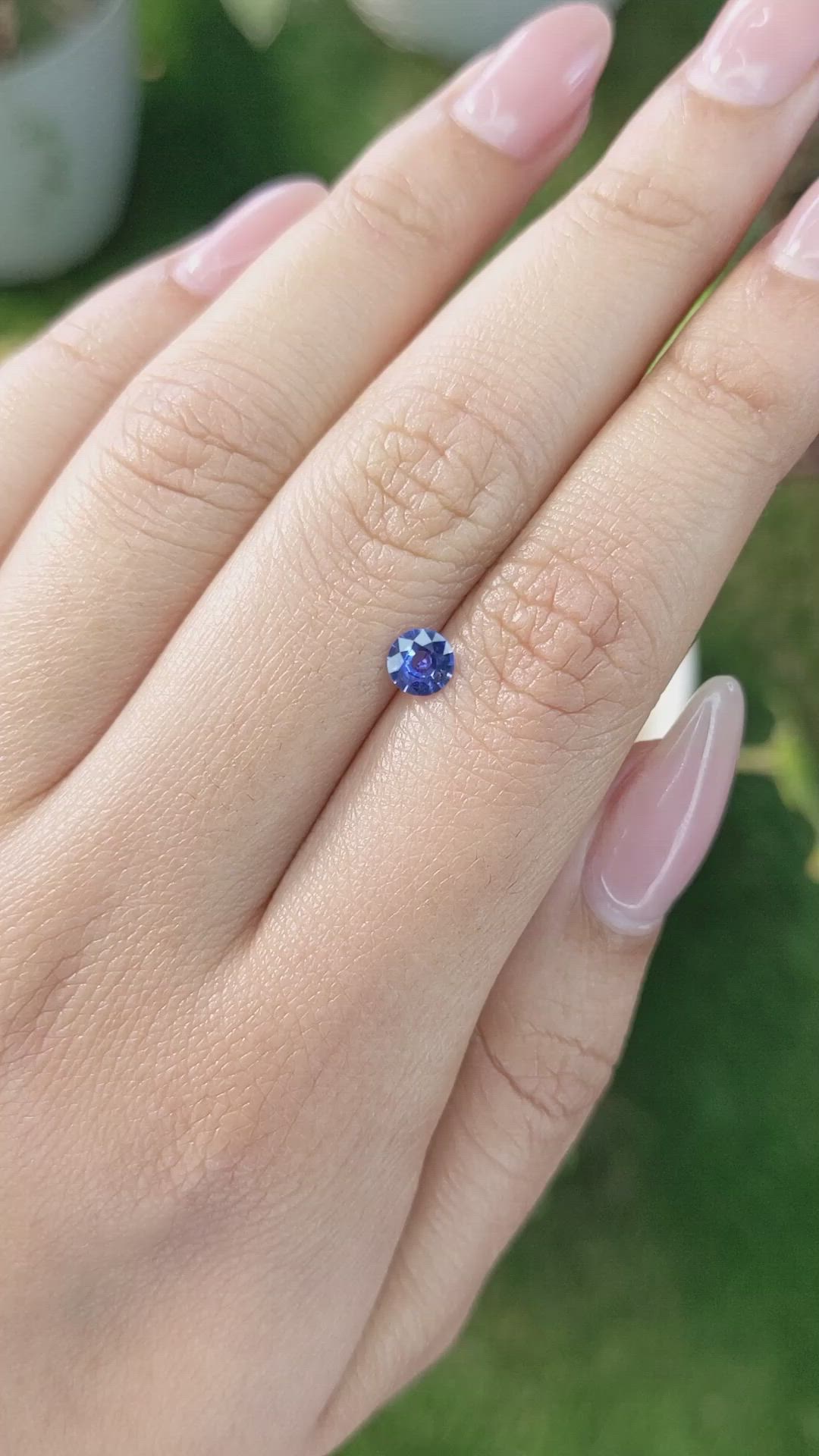0.40 Ct. Blue Sapphire from Ceylon (Sri Lanka) Size Video