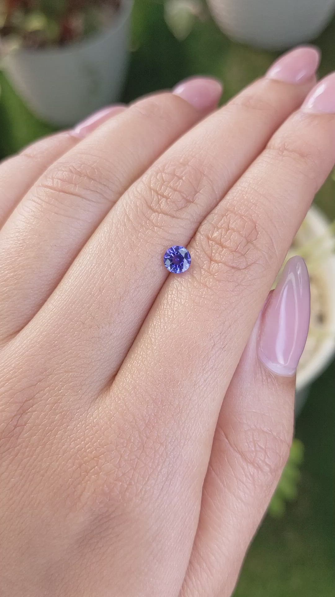 0.55 Ct. Blue Sapphire from Ceylon (Sri Lanka) Size Video