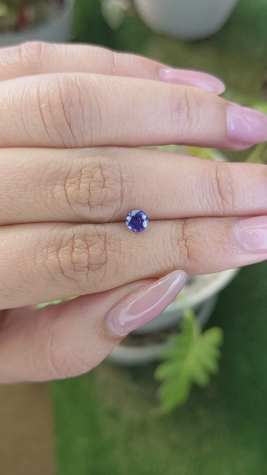 0.55 Ct. Blue Sapphire from Ceylon (Sri Lanka) Size Video