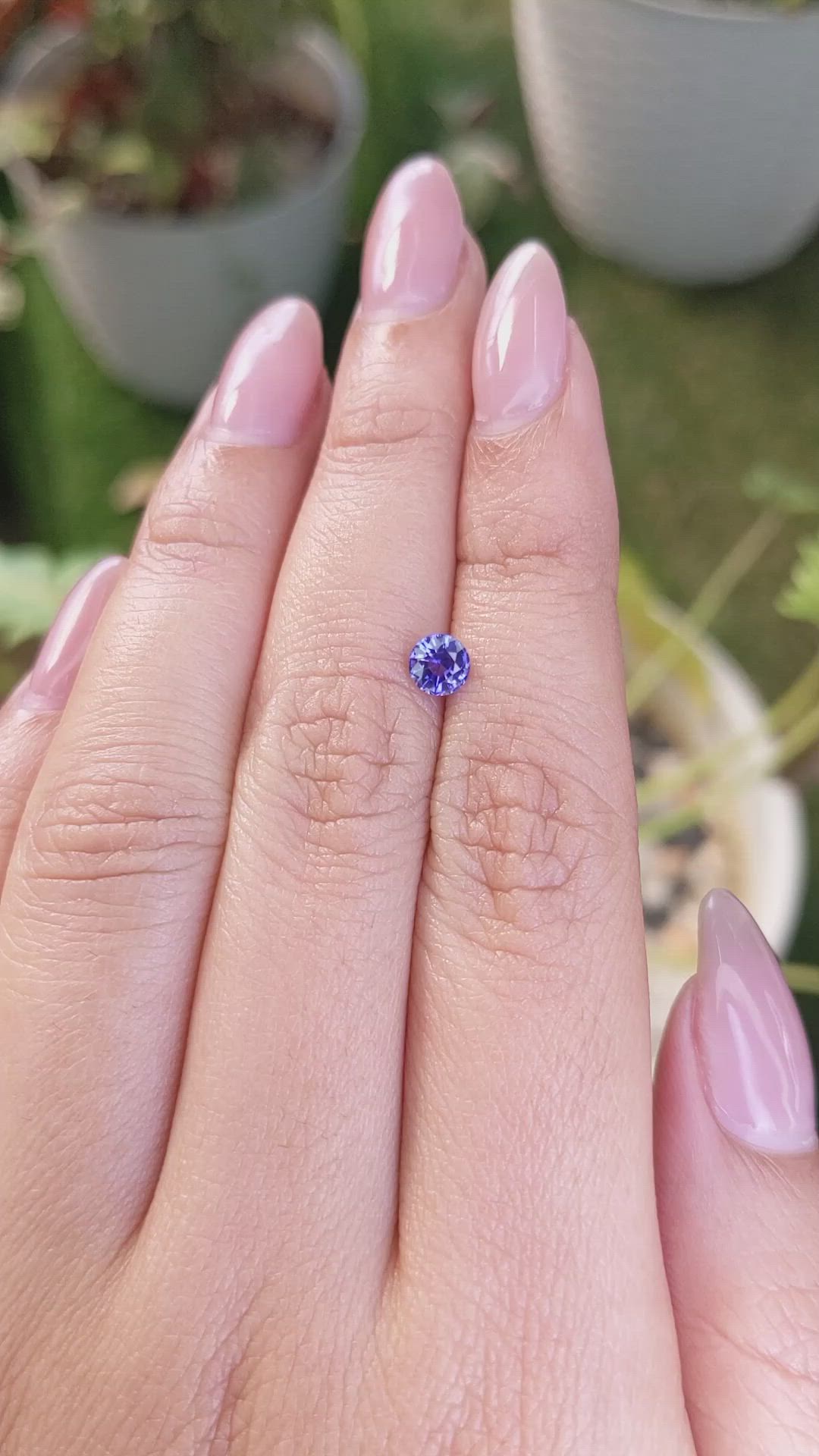 0.55 Ct. Blue Sapphire from Ceylon (Sri Lanka) Size Video