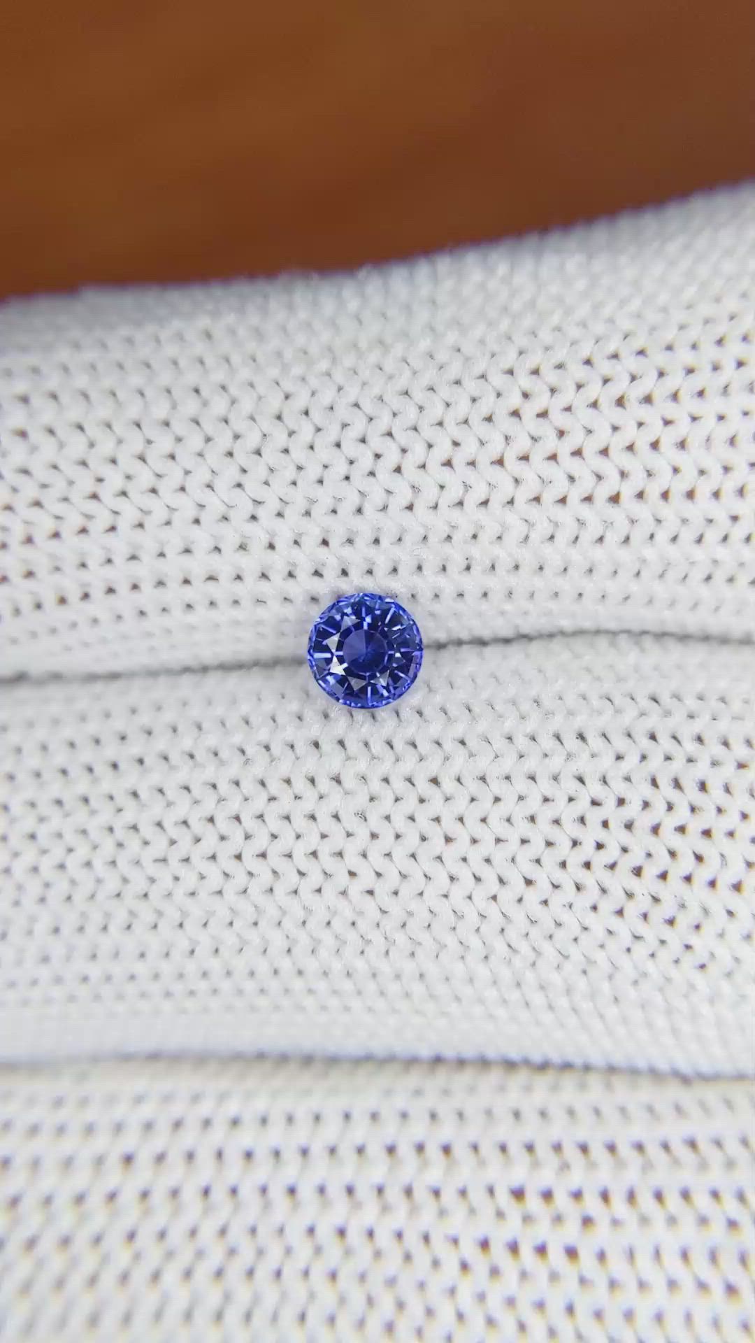 0.55 Ct. Blue Sapphire from Ceylon (Sri Lanka) Size Video