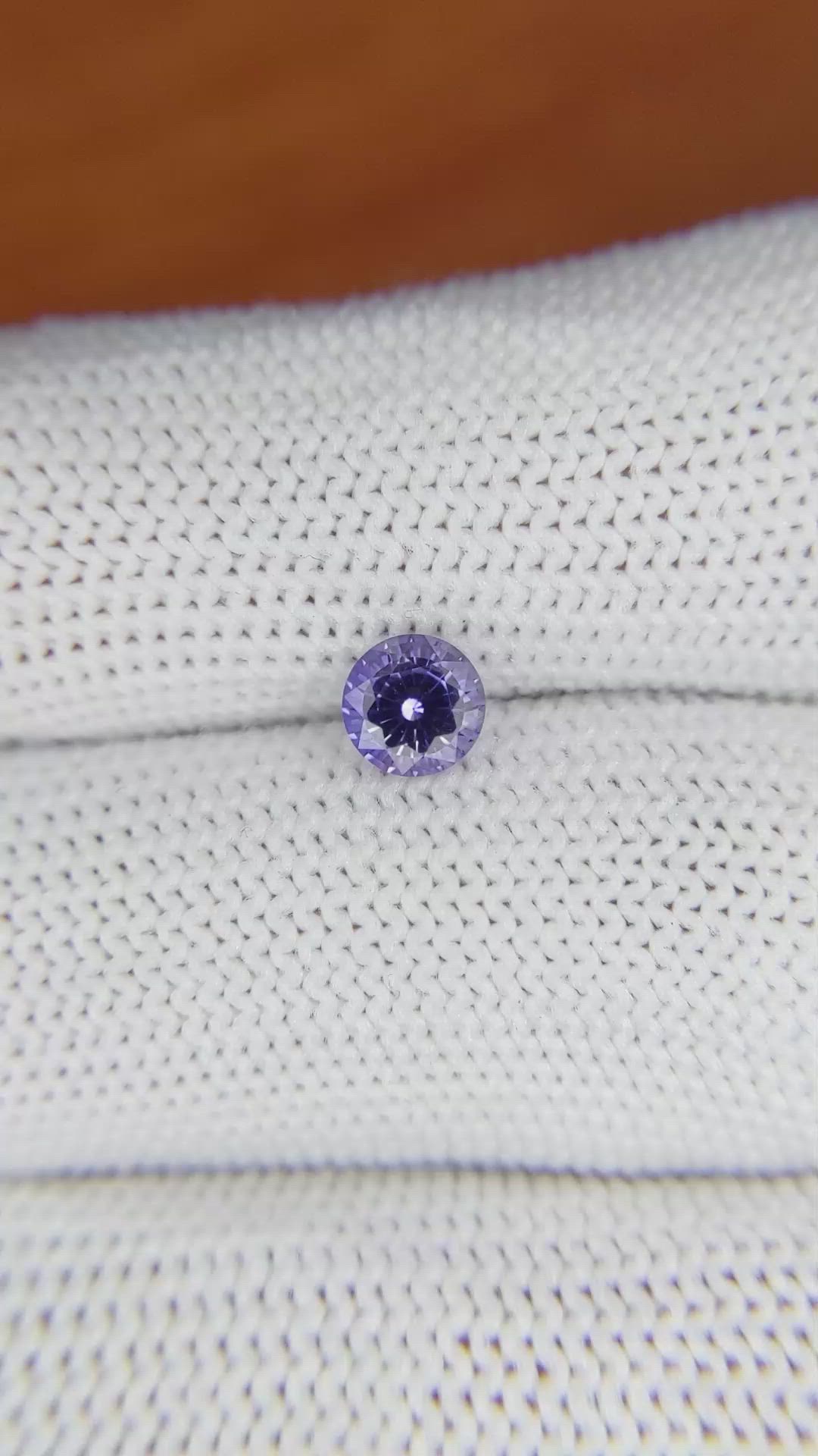 0.73 Ct. Violet Sapphire from Ceylon (Sri Lanka) Size Video