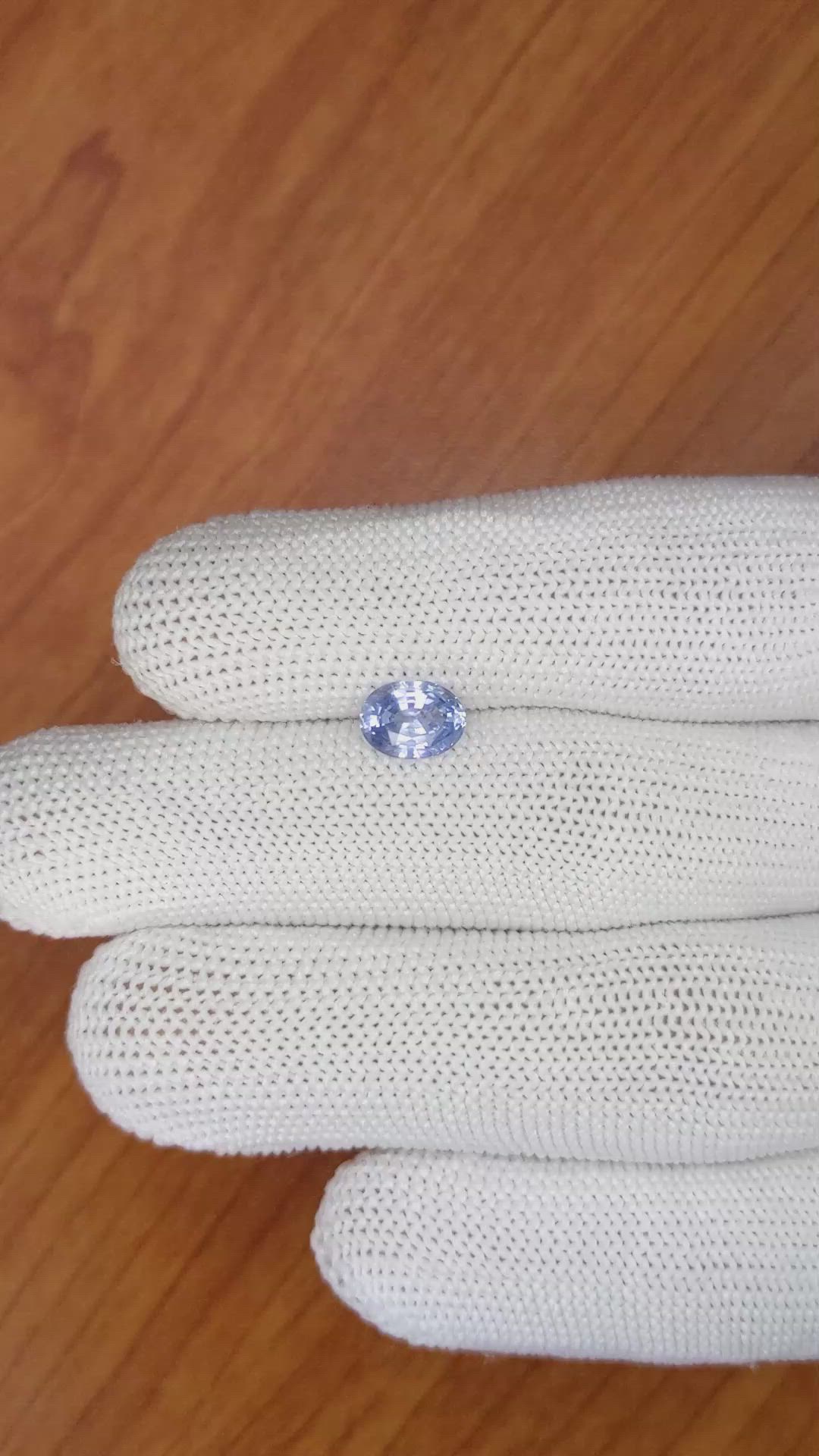 1.47 Ct. Blue Sapphire from Ceylon (Sri Lanka) Size Video