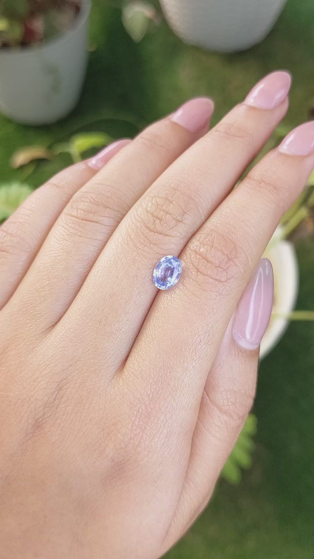 1.47 Ct. Blue Sapphire from Ceylon (Sri Lanka) Size Video
