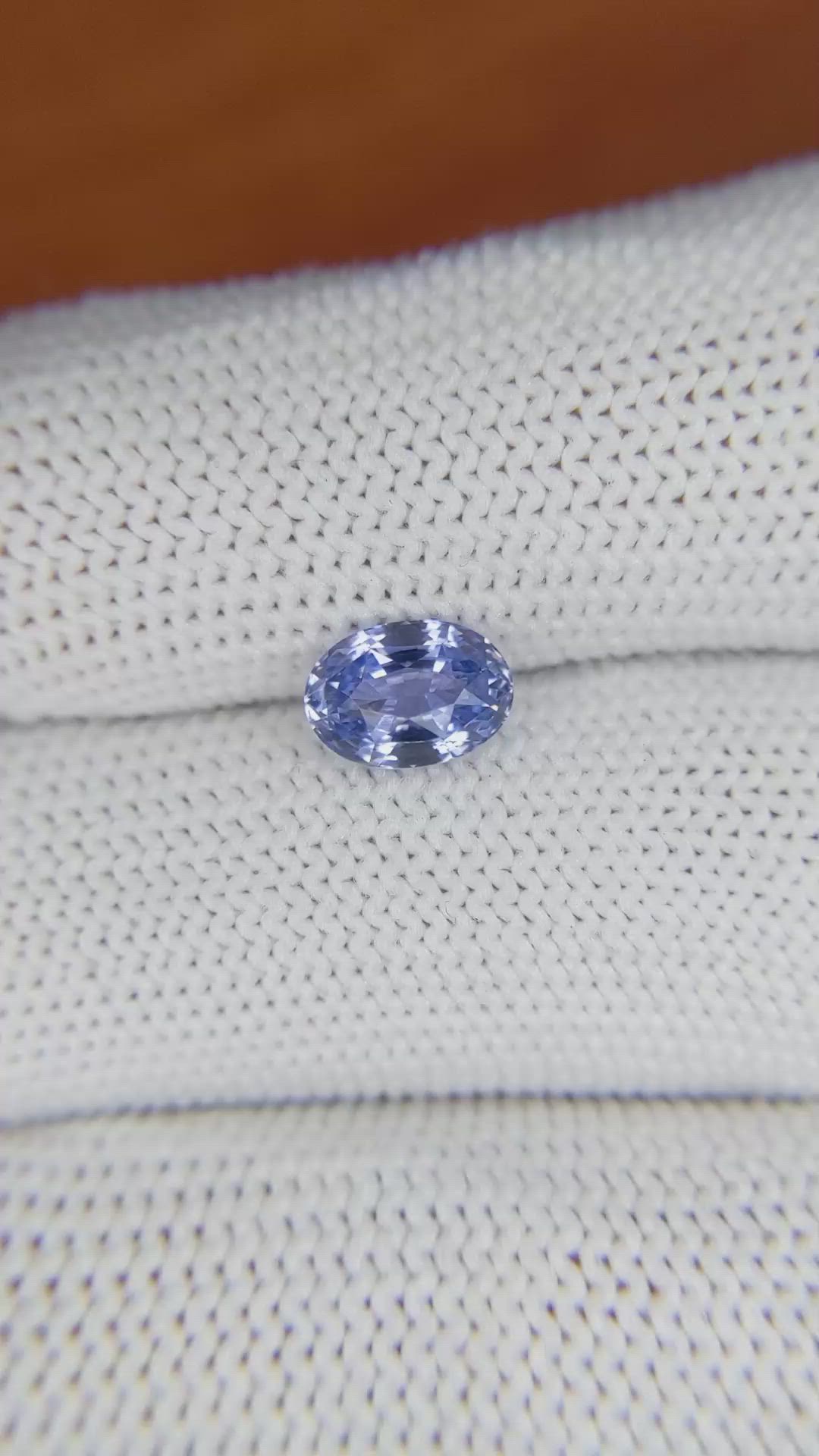 1.45 Ct. Blue Sapphire from Ceylon (Sri Lanka) Size Video