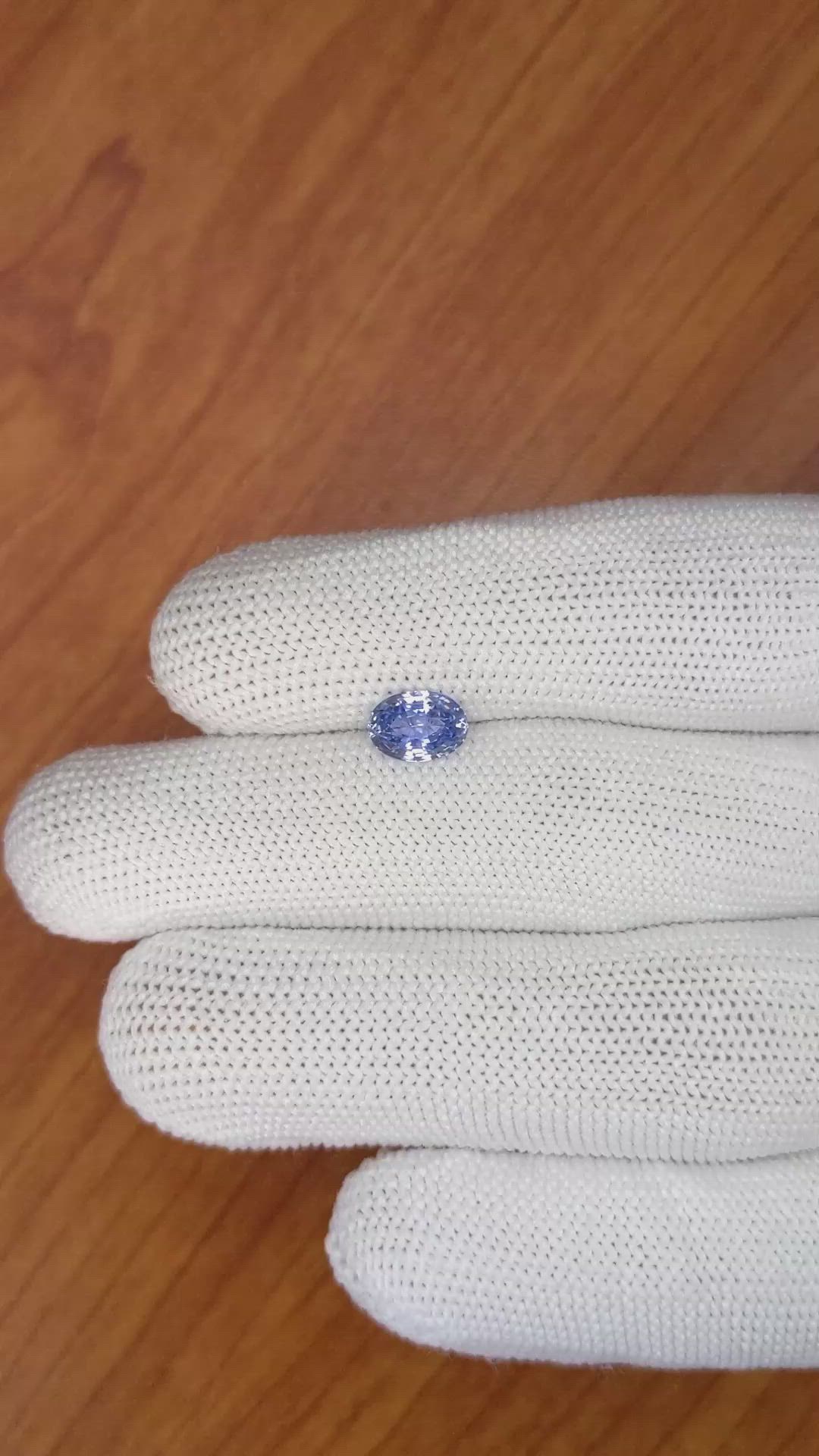 1.45 Ct. Blue Sapphire from Ceylon (Sri Lanka) Size Video