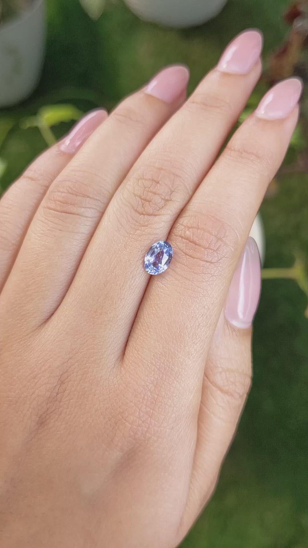 1.45 Ct. Blue Sapphire from Ceylon (Sri Lanka) Size Video