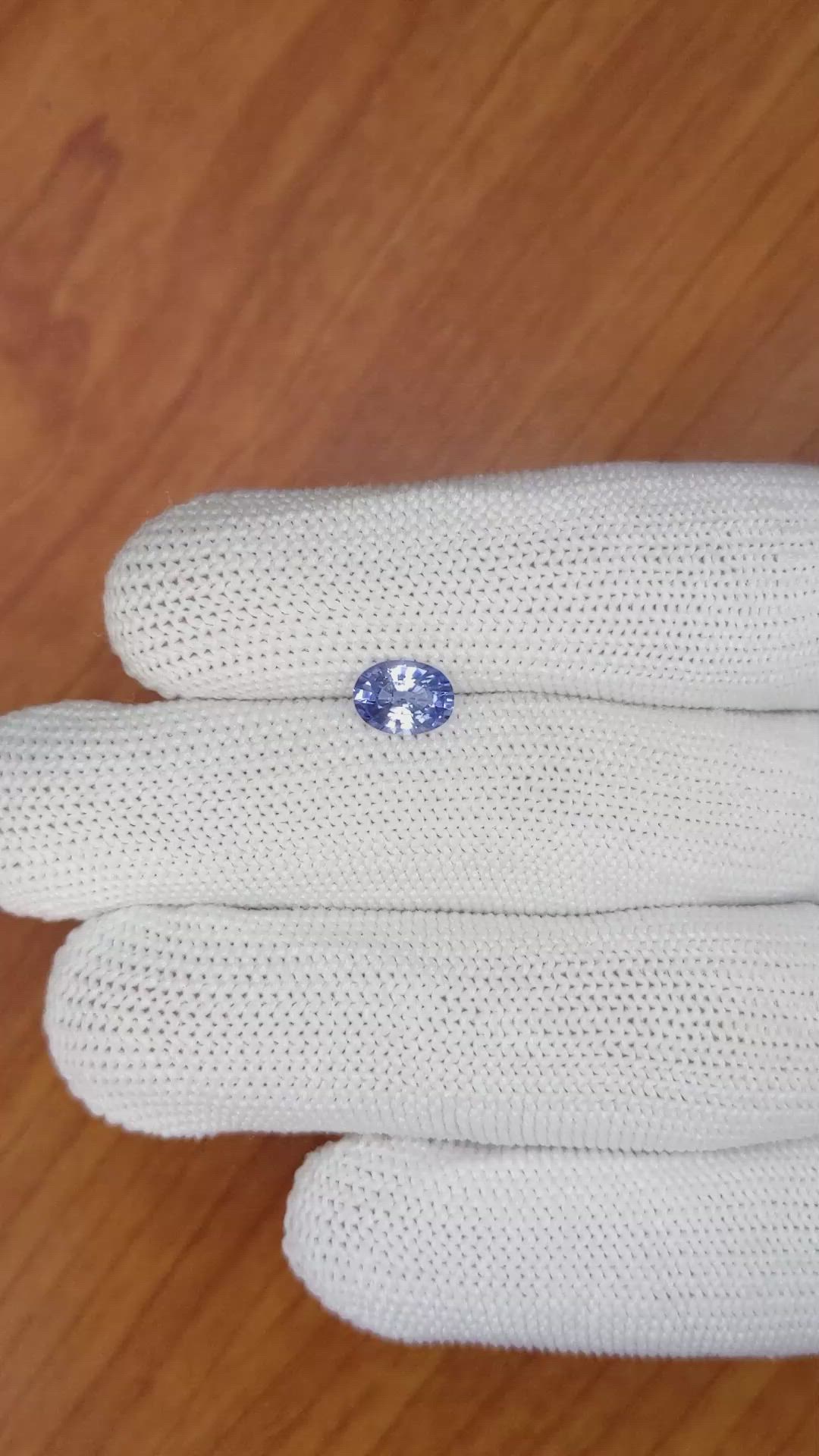 1.17 Ct. Blue Sapphire from Ceylon (Sri Lanka) Size Video