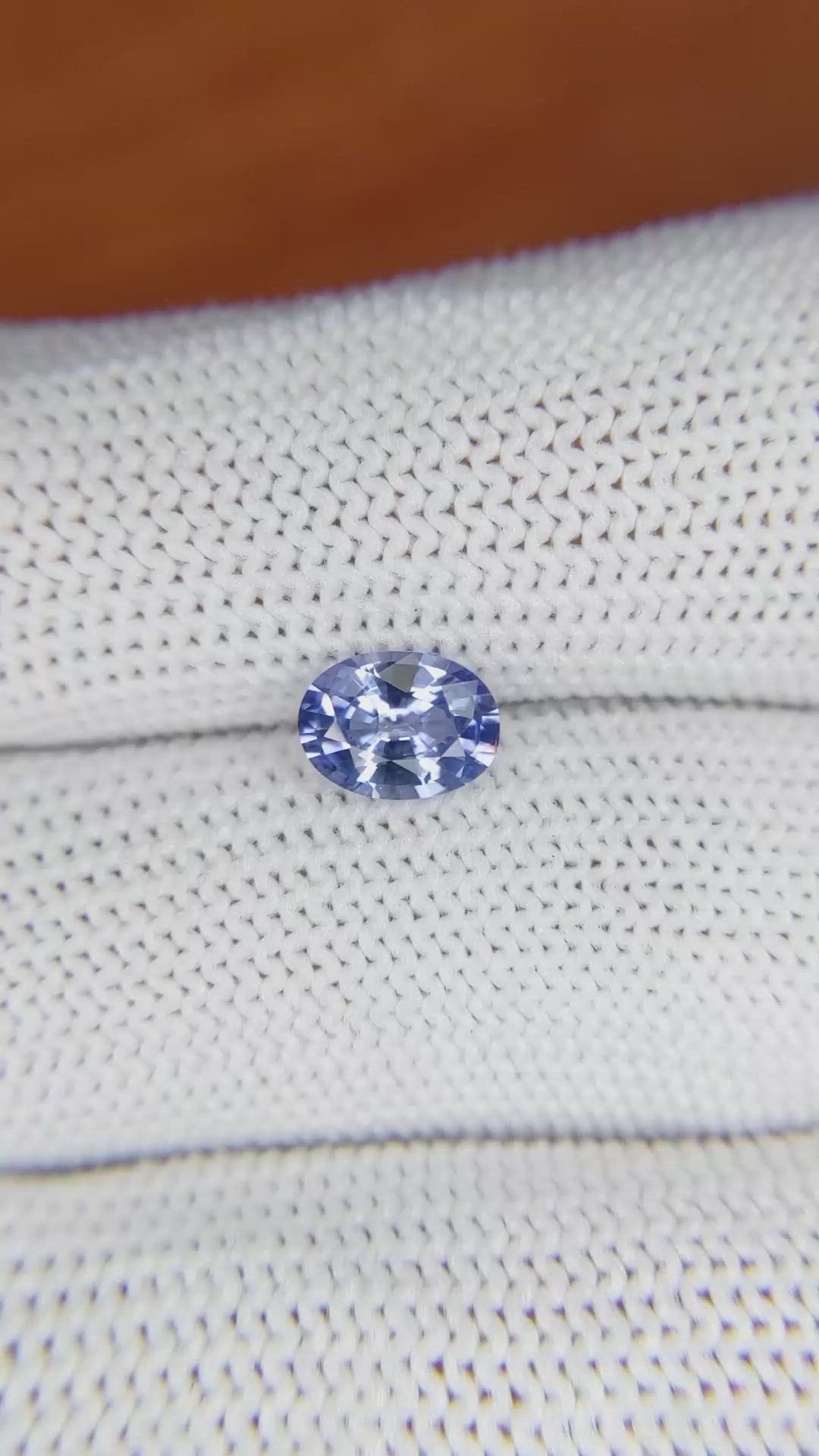 1.17 Ct. Blue Sapphire from Ceylon (Sri Lanka) Size Video