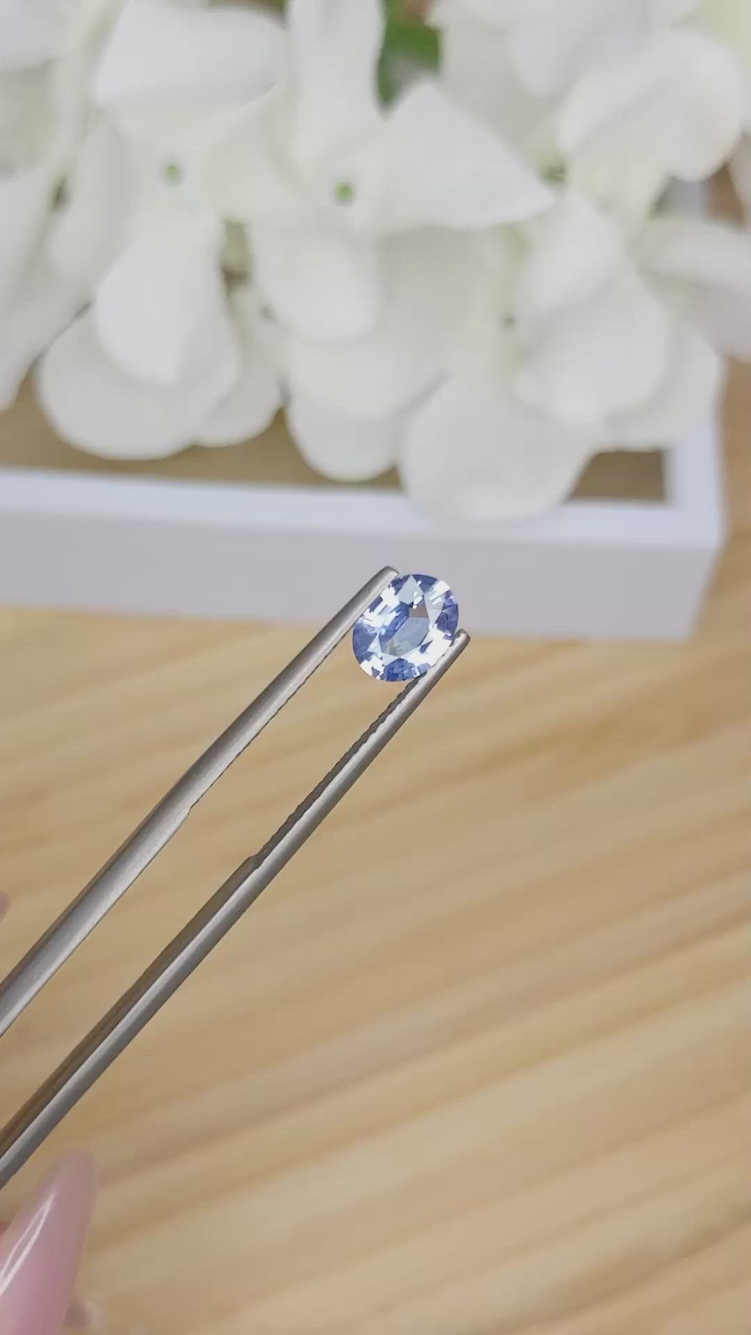 1.04 Ct. Blue Sapphire from Ceylon (Sri Lanka) Size Video
