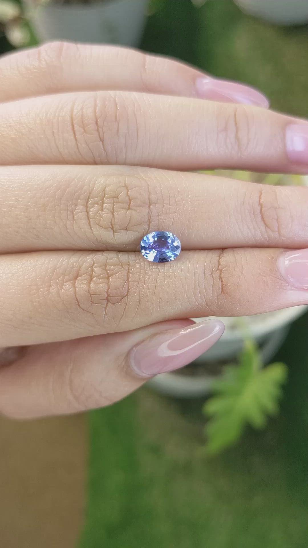 1.04 Ct. Blue Sapphire from Ceylon (Sri Lanka) Size Video