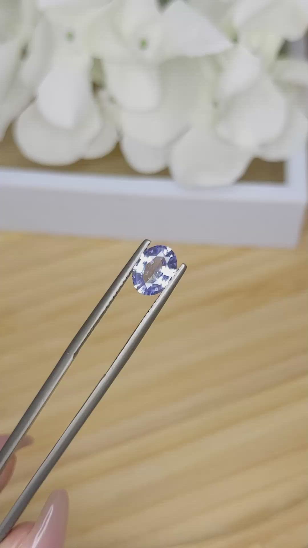 1.13 Ct. Blue Sapphire from Ceylon (Sri Lanka) Size Video