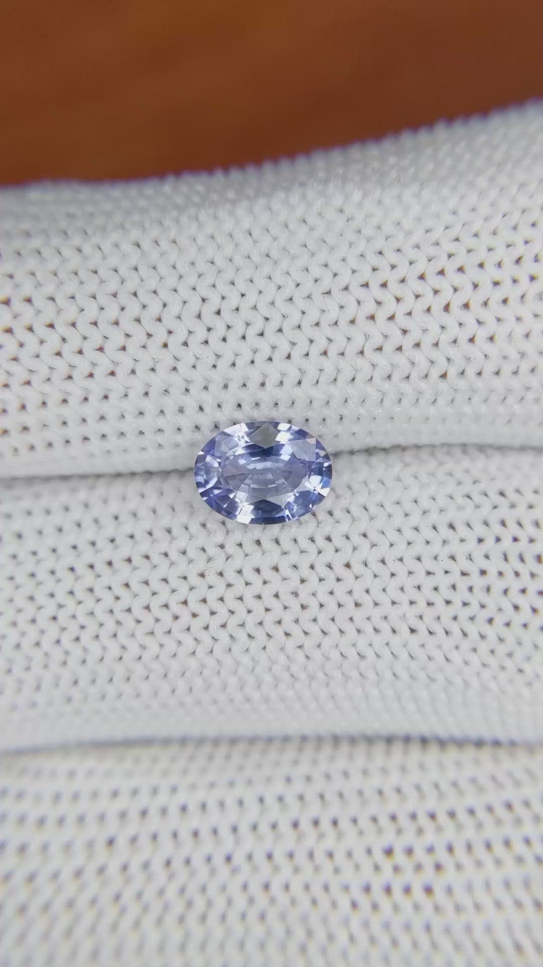 1.13 Ct. Blue Sapphire from Ceylon (Sri Lanka) Size Video