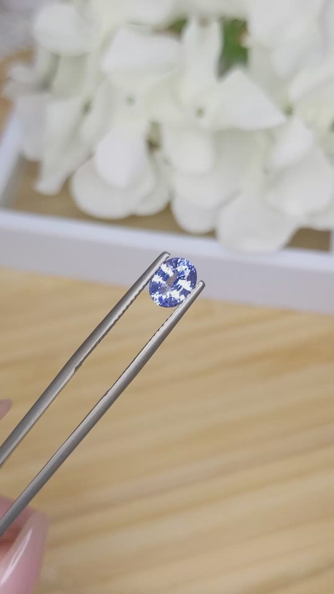 1.04 Ct. Blue Sapphire from Ceylon (Sri Lanka) Size Video