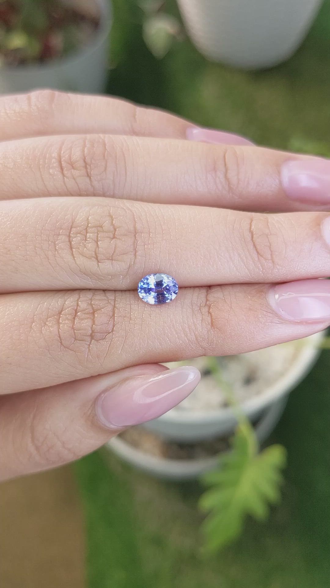 1.04 Ct. Blue Sapphire from Ceylon (Sri Lanka) Size Video