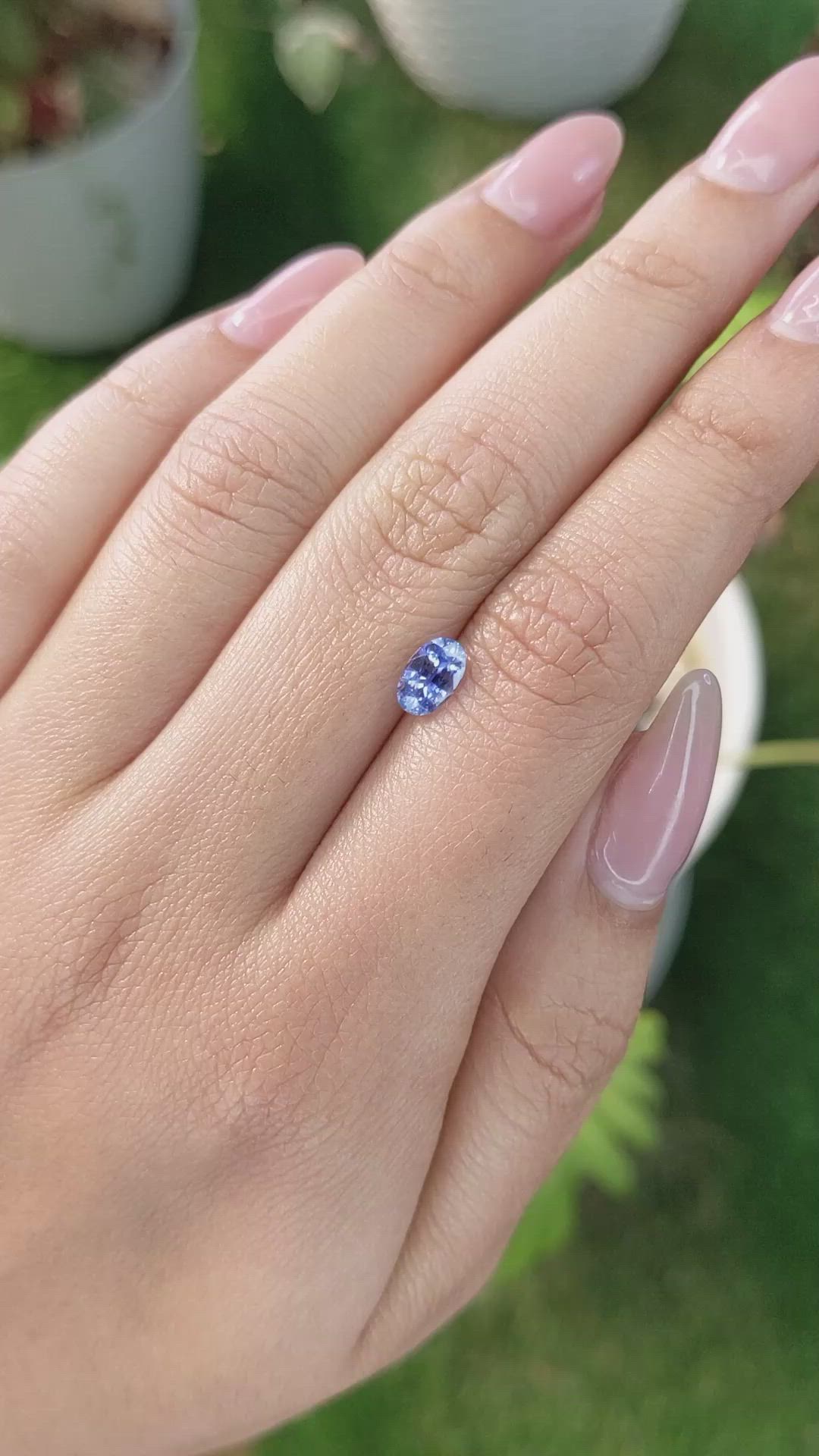 0.94 Ct. Blue Sapphire from Ceylon (Sri Lanka) Size Video