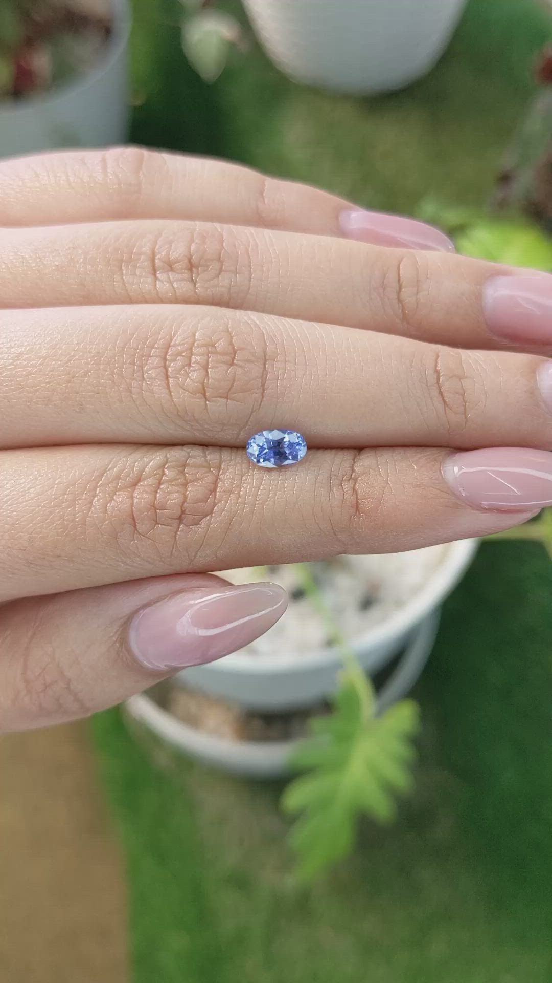 0.94 Ct. Blue Sapphire from Ceylon (Sri Lanka) Size Video