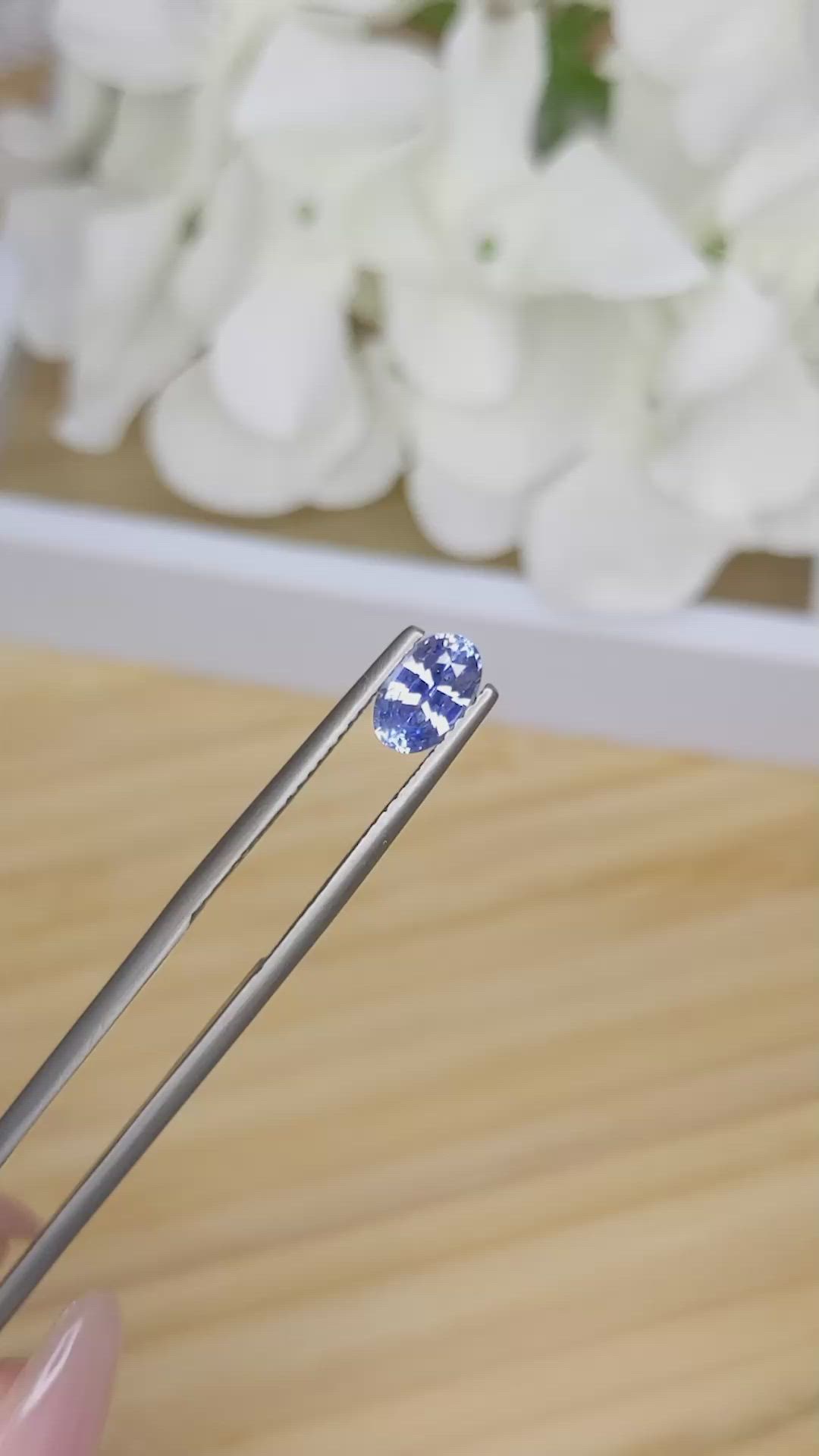 0.94 Ct. Blue Sapphire from Ceylon (Sri Lanka) Size Video