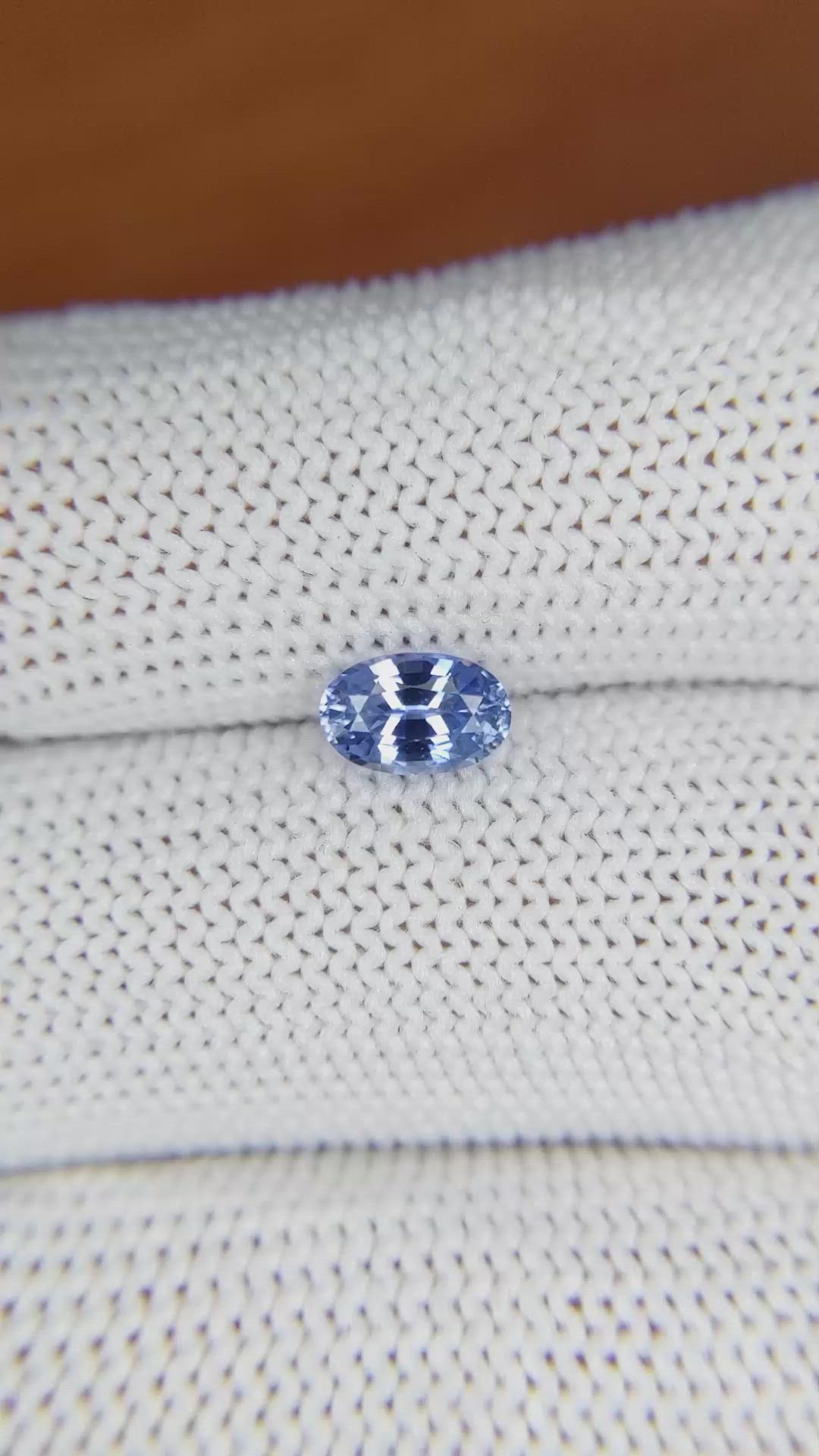 0.94 Ct. Blue Sapphire from Ceylon (Sri Lanka) Size Video