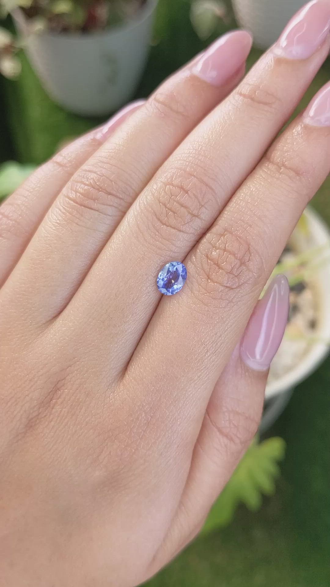 0.94 Ct. Blue Sapphire from Ceylon (Sri Lanka) Size Video