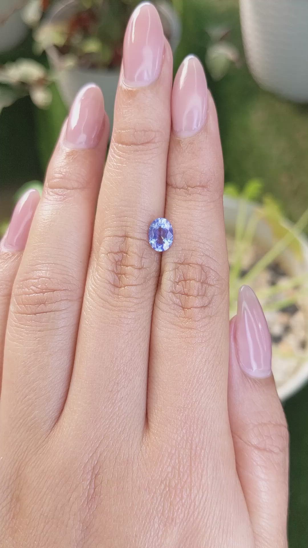 0.94 Ct. Blue Sapphire from Ceylon (Sri Lanka) Size Video